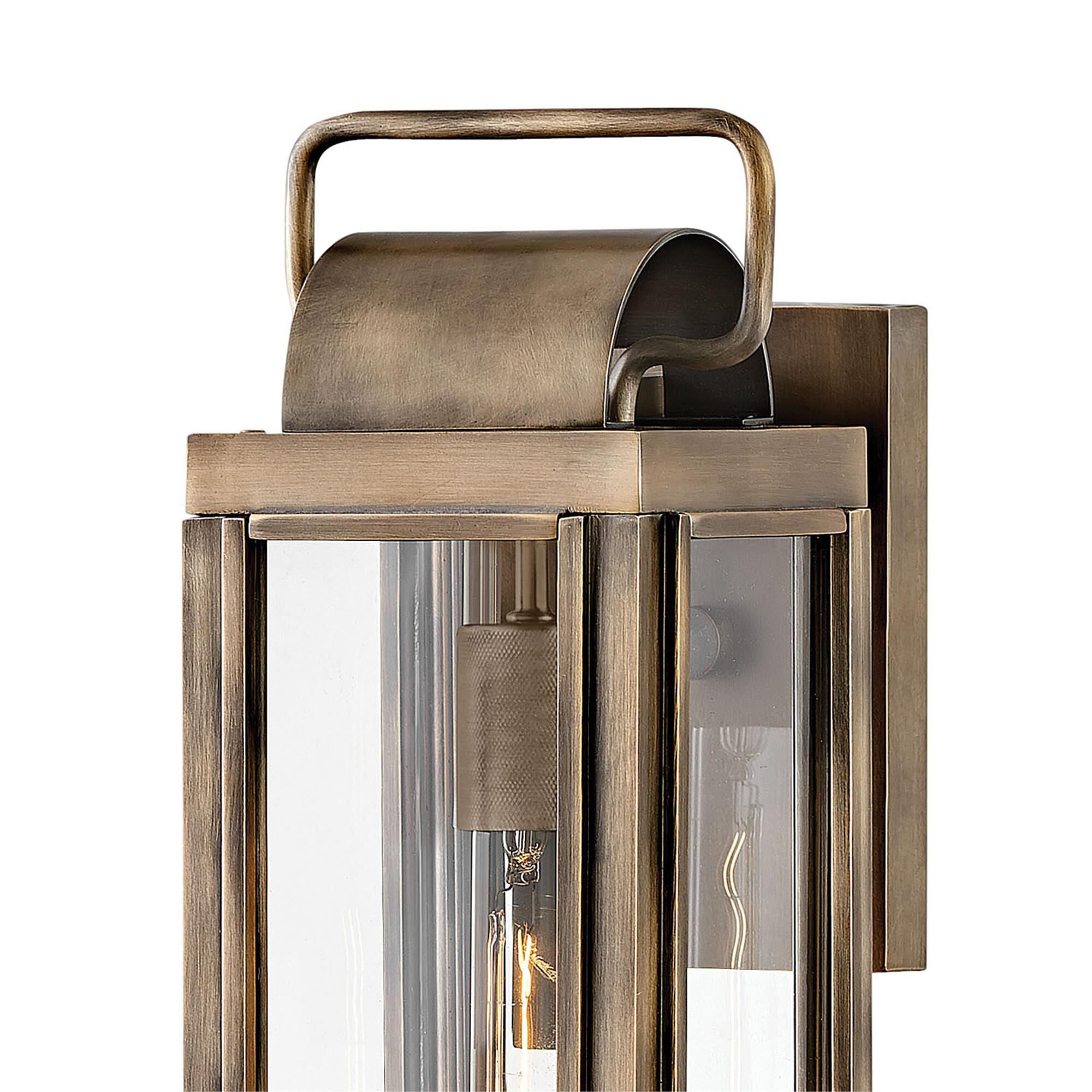 Shown in Burnished Bronze finish and Clear glass