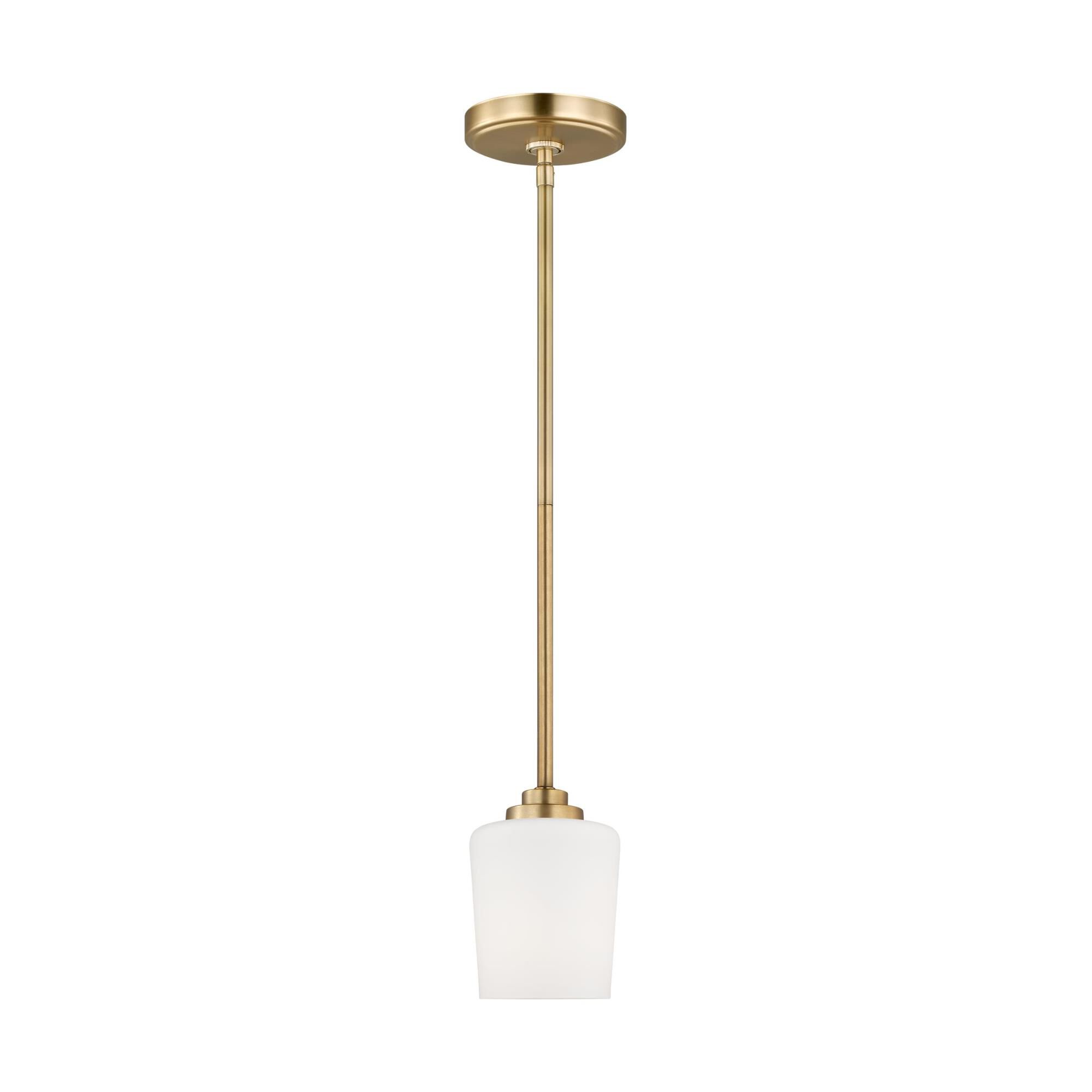 Shown in Satin Brass finish and Etched / White Inside glass and Etched / White Inside Glass shade