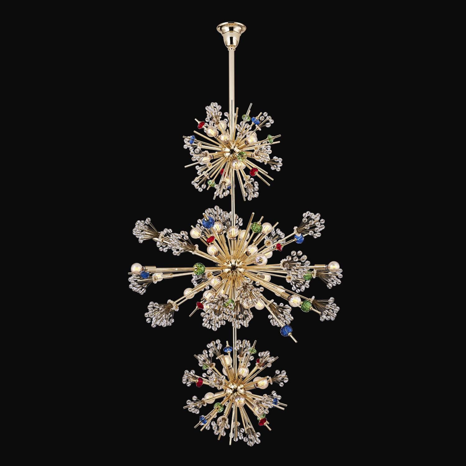 Shown in 18k Gold finish and Constellation Colorata crystal and 0.0 glass and 0.0 shade