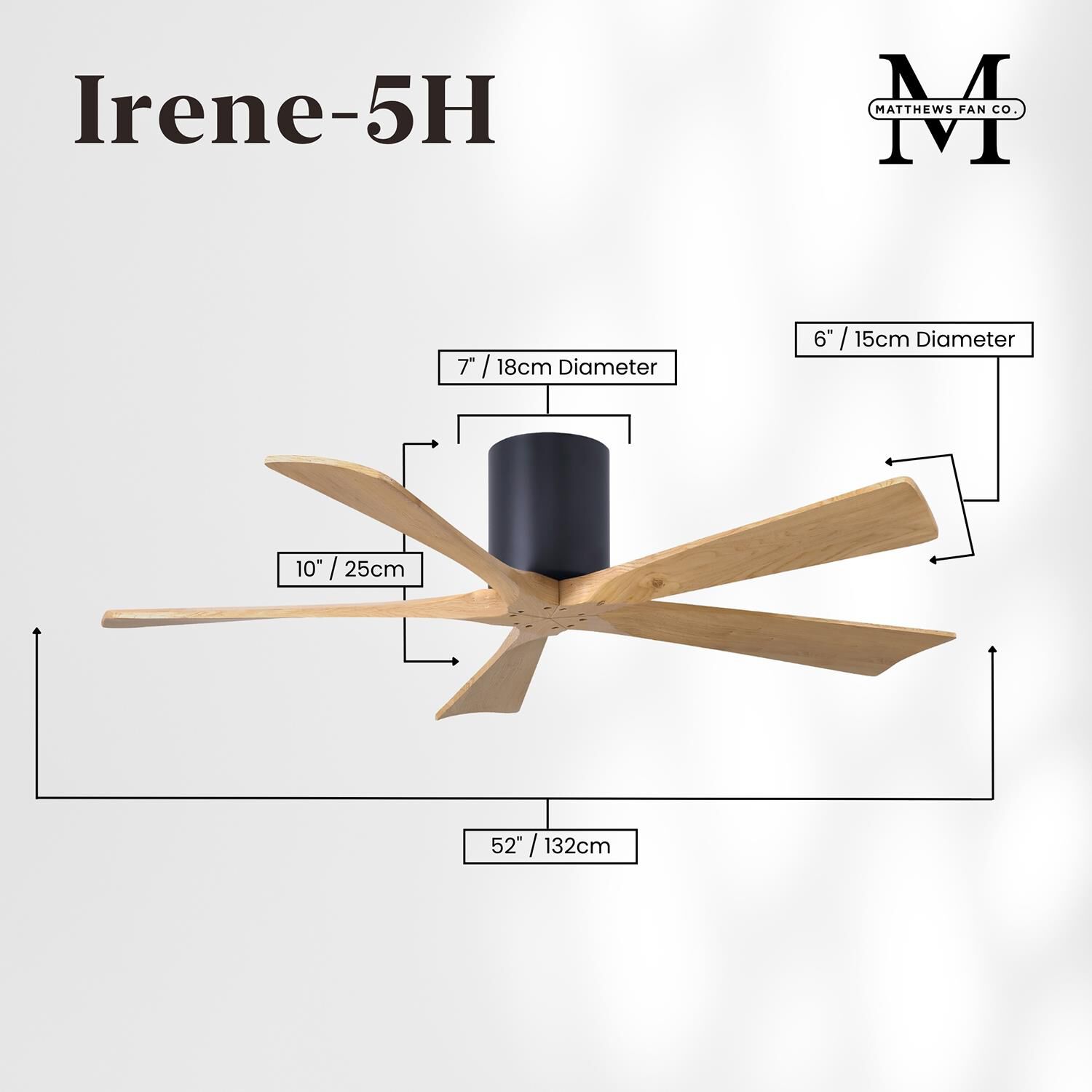 Irene 52 Inch Flush Mount Fan by Matthews Fan Company