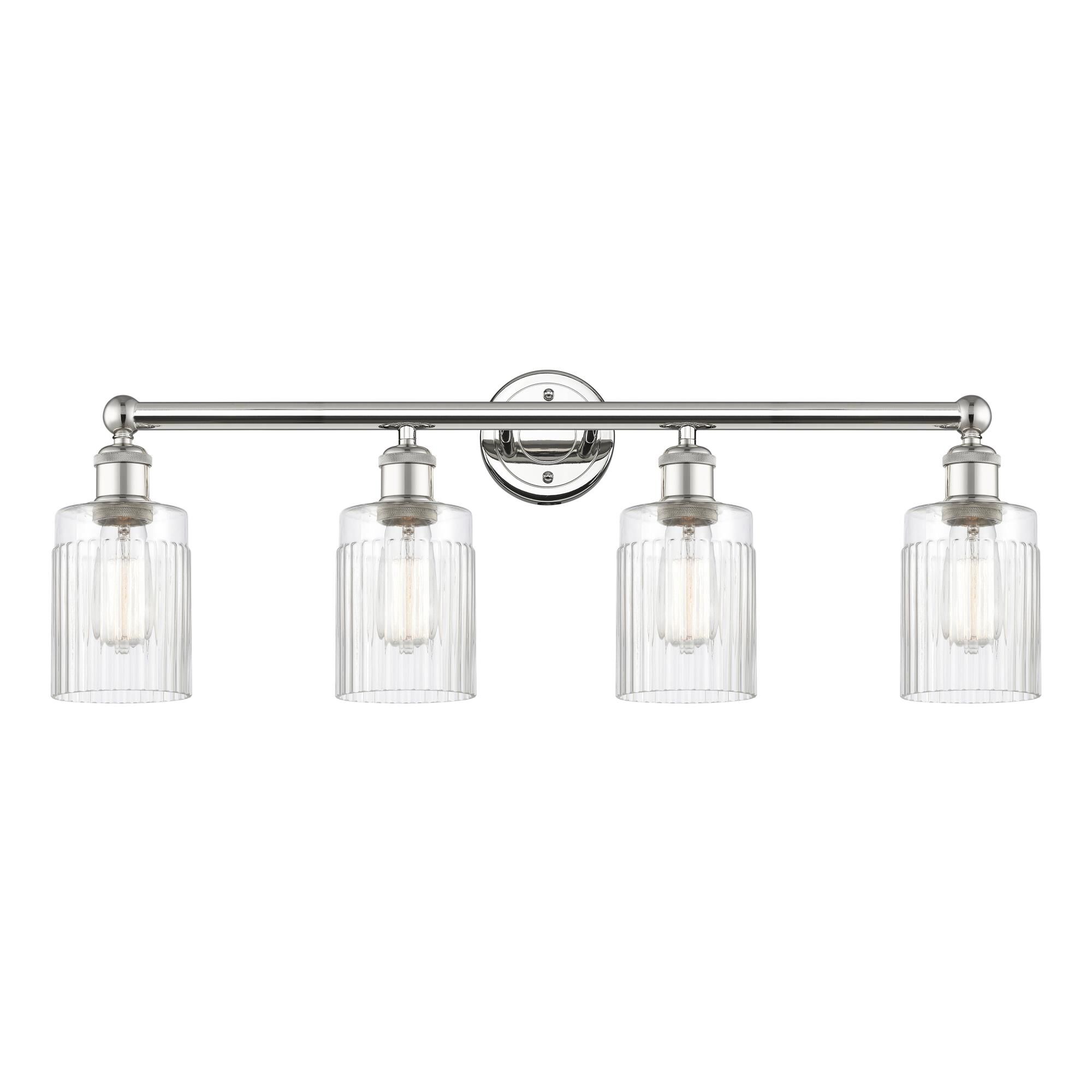 Shown in Polished Nickel finish and Clear glass