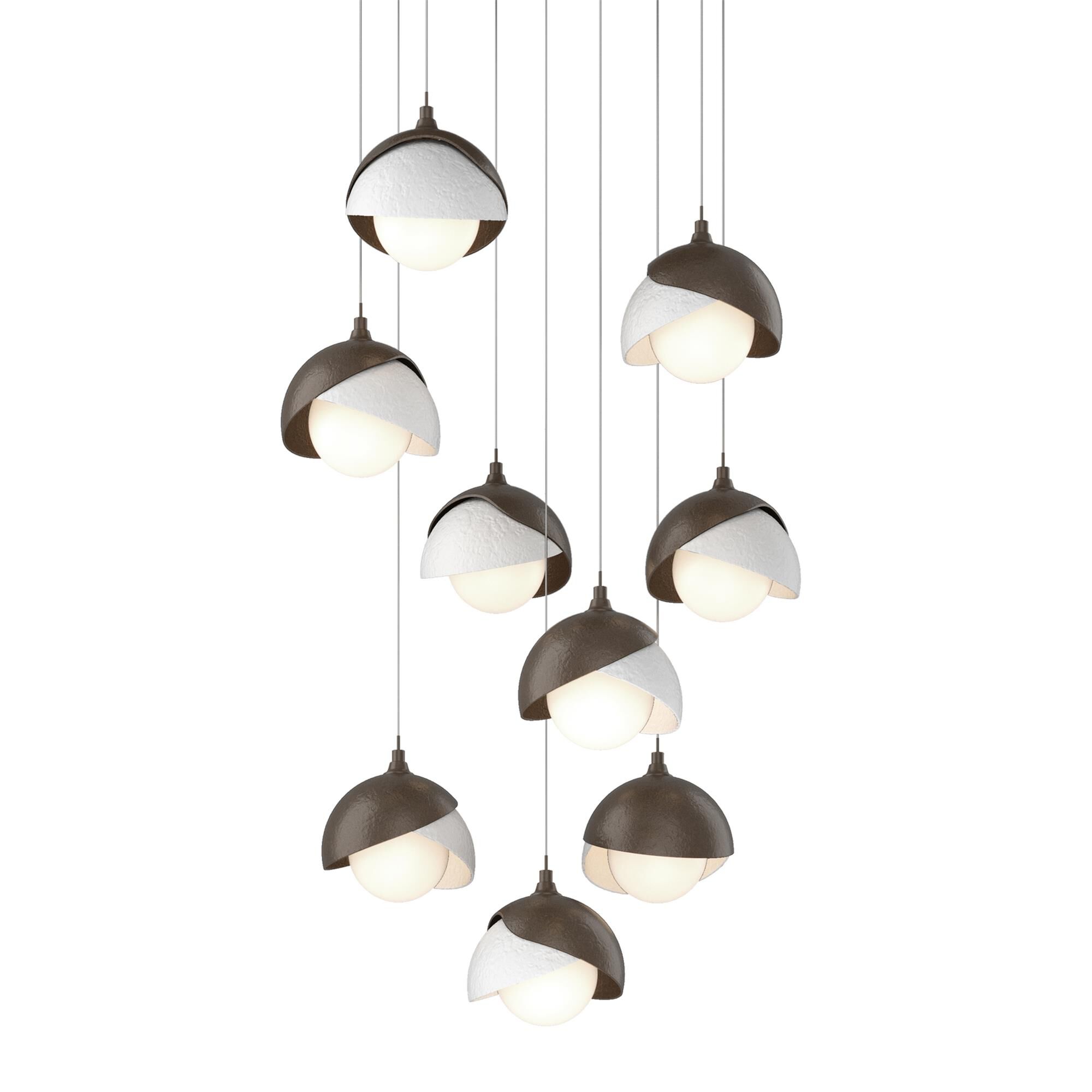 Shown in Bronze finish and Opal glass