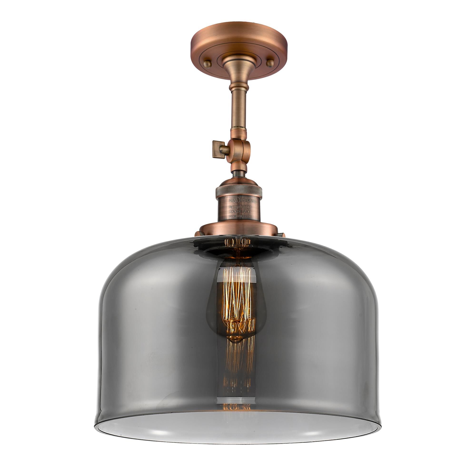 Bruno Marashlian Bell 12 Inch 1 Light Semi Flush Mount,
