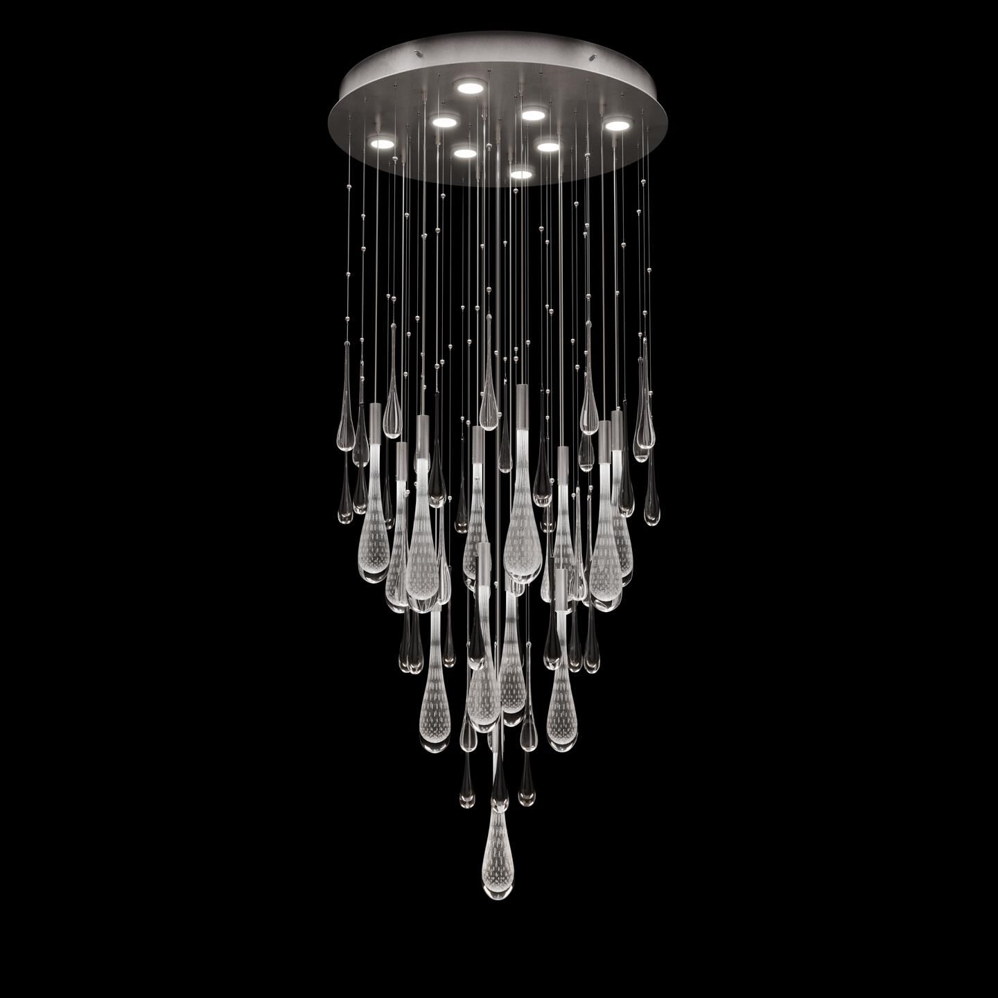 Rain 32 Inch Multi Light Pendant by Fine Art Handcrafted Lighting