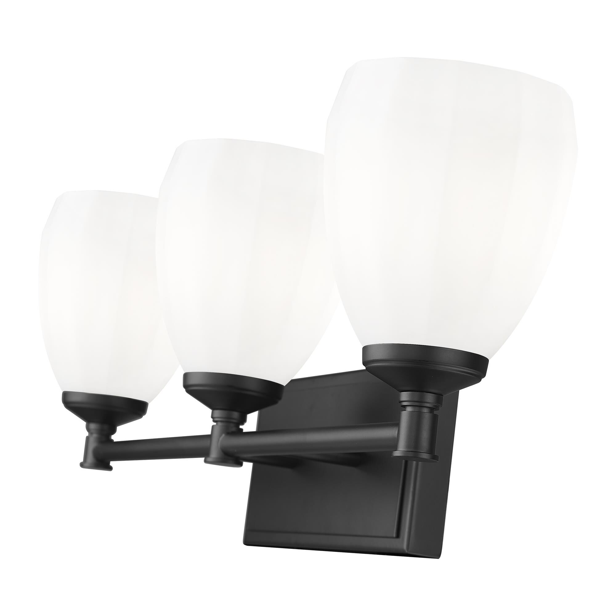 Shown in Matte Black finish and Matte Opal glass and Matte Opal shade