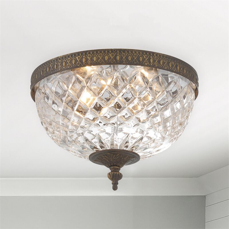Ceiling 10 Inch 2 Light Semi Flush Mount by Crystorama