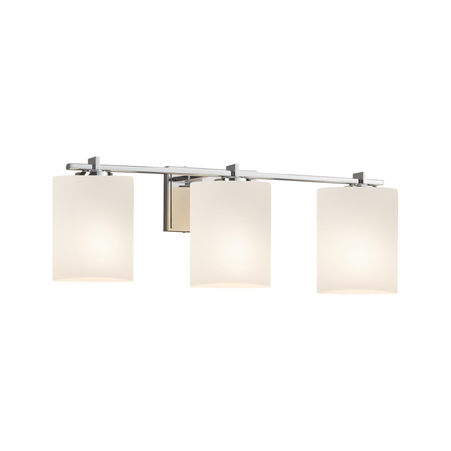 Shown in Polished Chrome finish and Artisan glass and Opal shade and Cylinder with Flat Rim accent