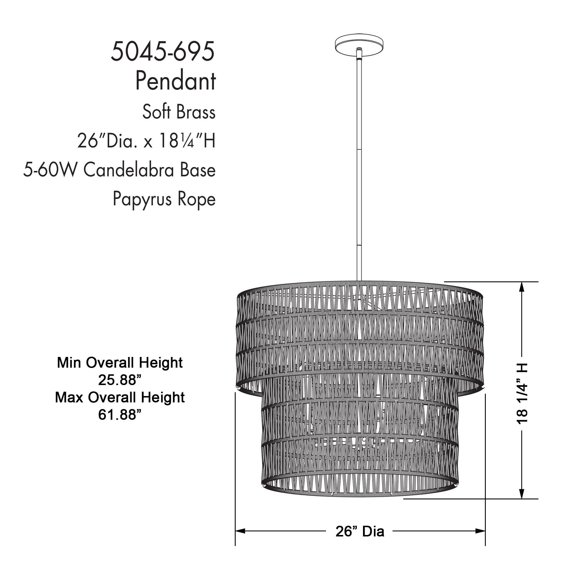 Bungalow Heaven 26 Inch Large Pendant by Minka Lavery