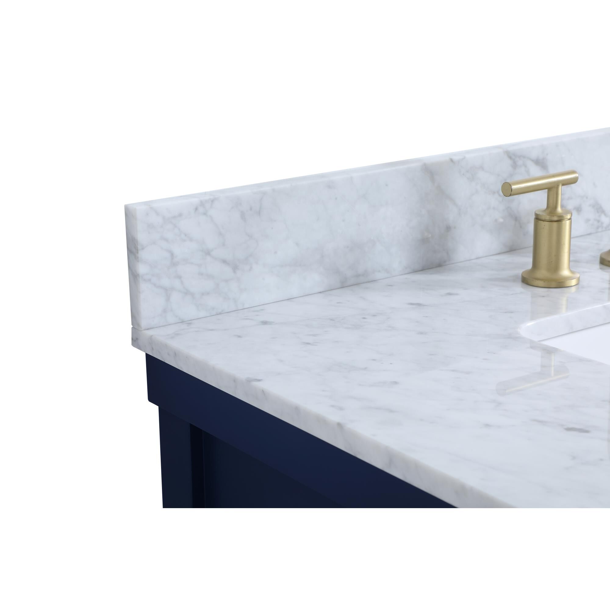 Shown in Blue finish and With Backsplash accent