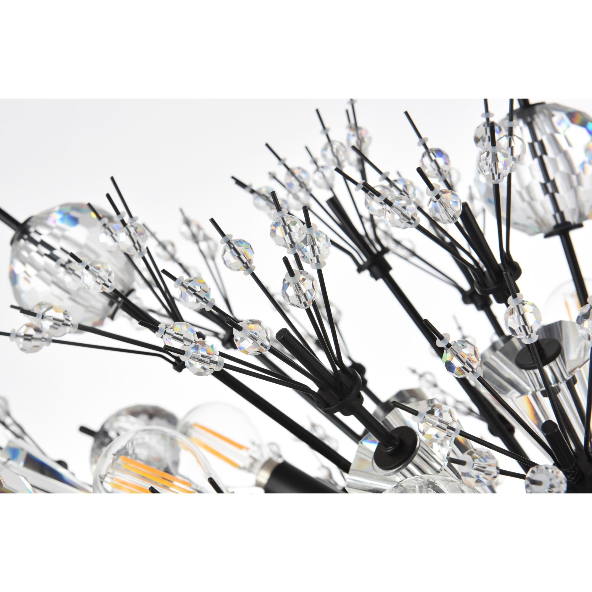 Shown in Black finish and Clear Royal Cut crystal