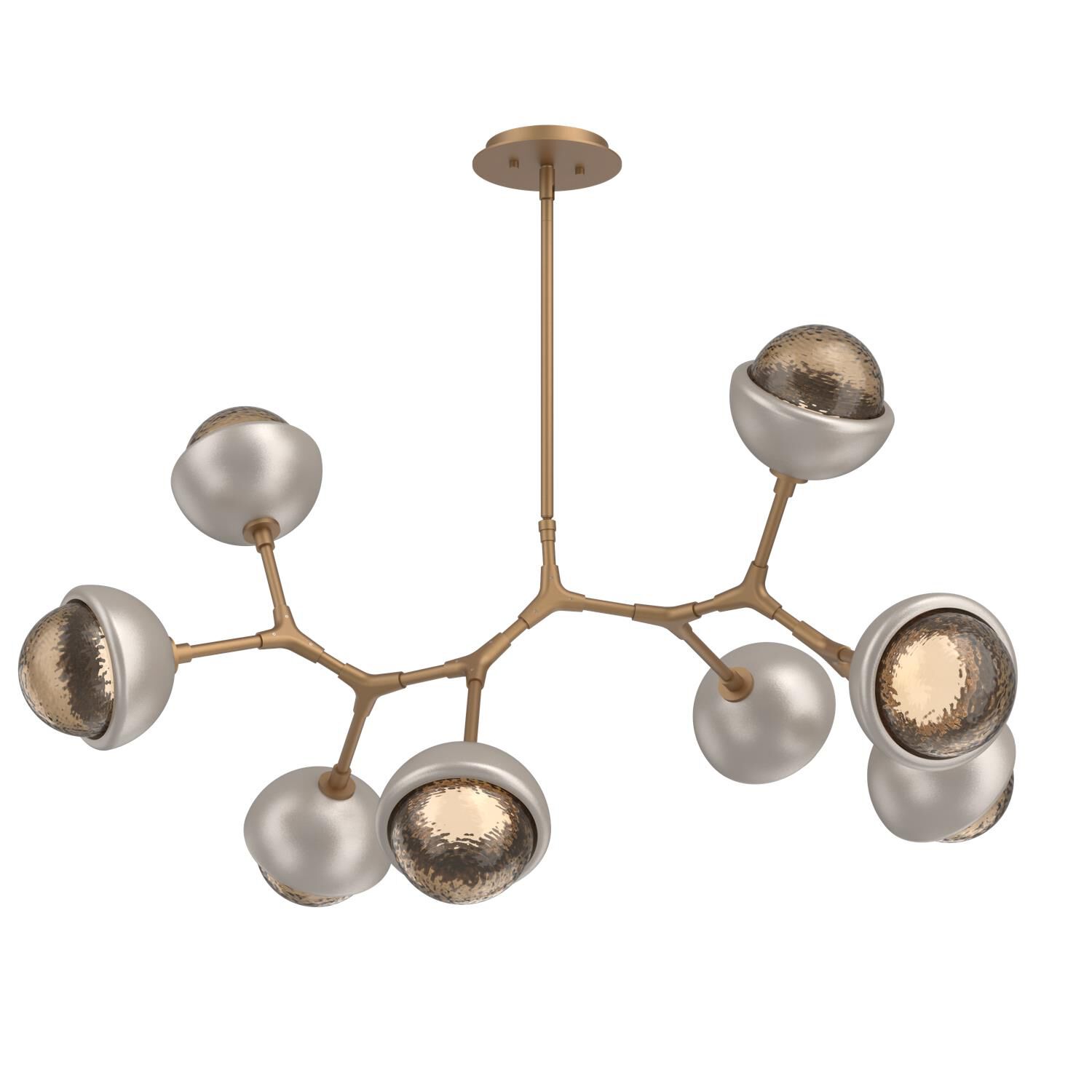 Levi Wilson Cabochon 38 Inch Linear Suspension Light by Hammerton Studio