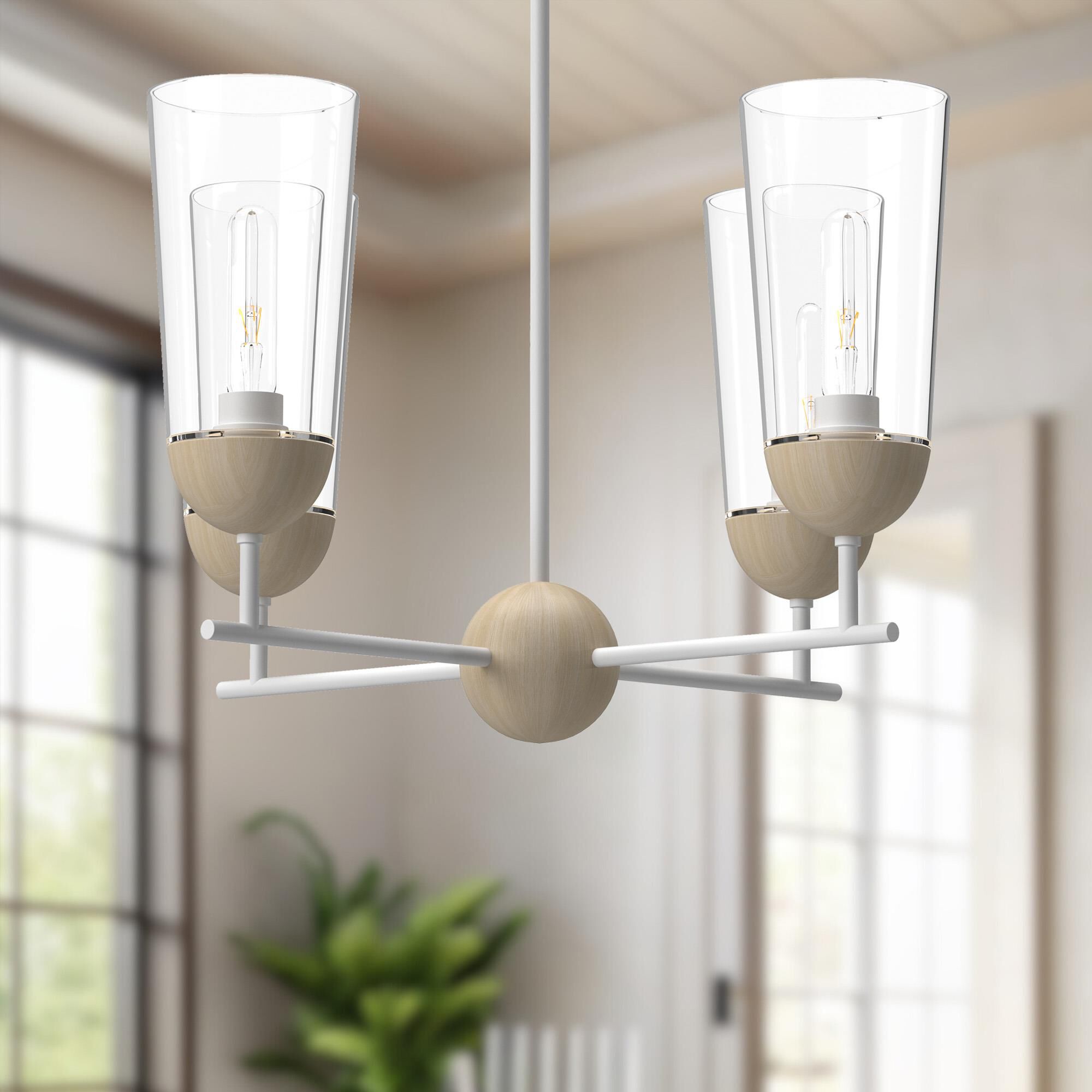 Emil 4 Light Chandelier by Alora Mood