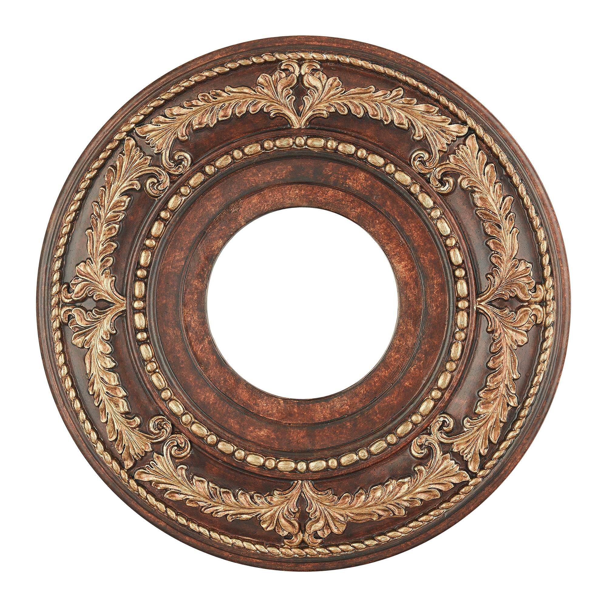 Shown in Verona Bronze-Aged Gold Leaf Accents finish