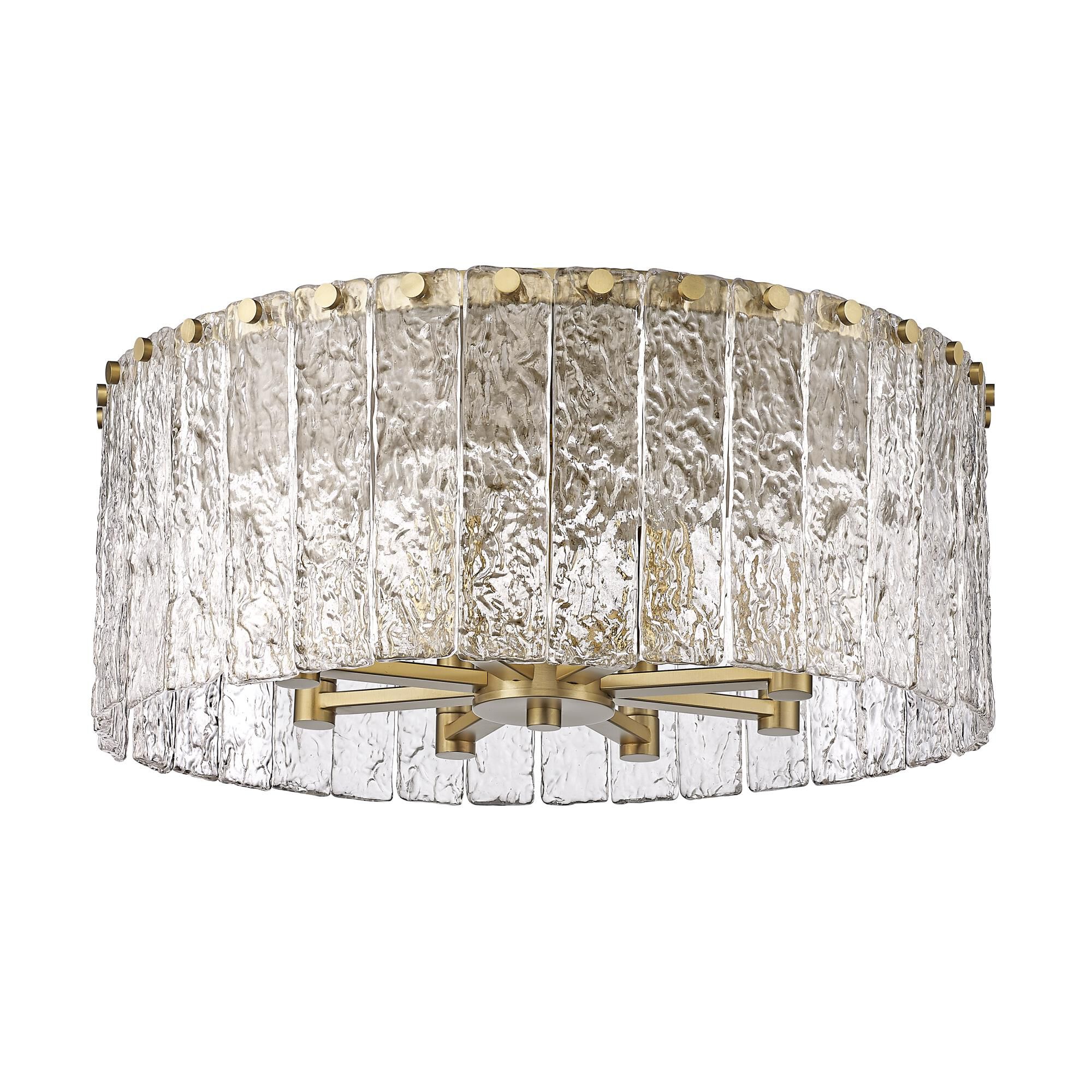 Glacier 20 Inch 8 Light Flush Mount by Z-Lite