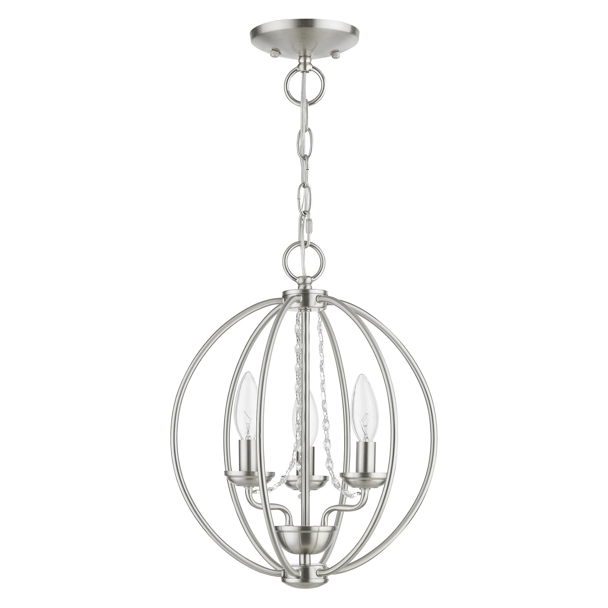 Arabella 12 Inch 3 Light Mini Chandelier by Livex Lighting