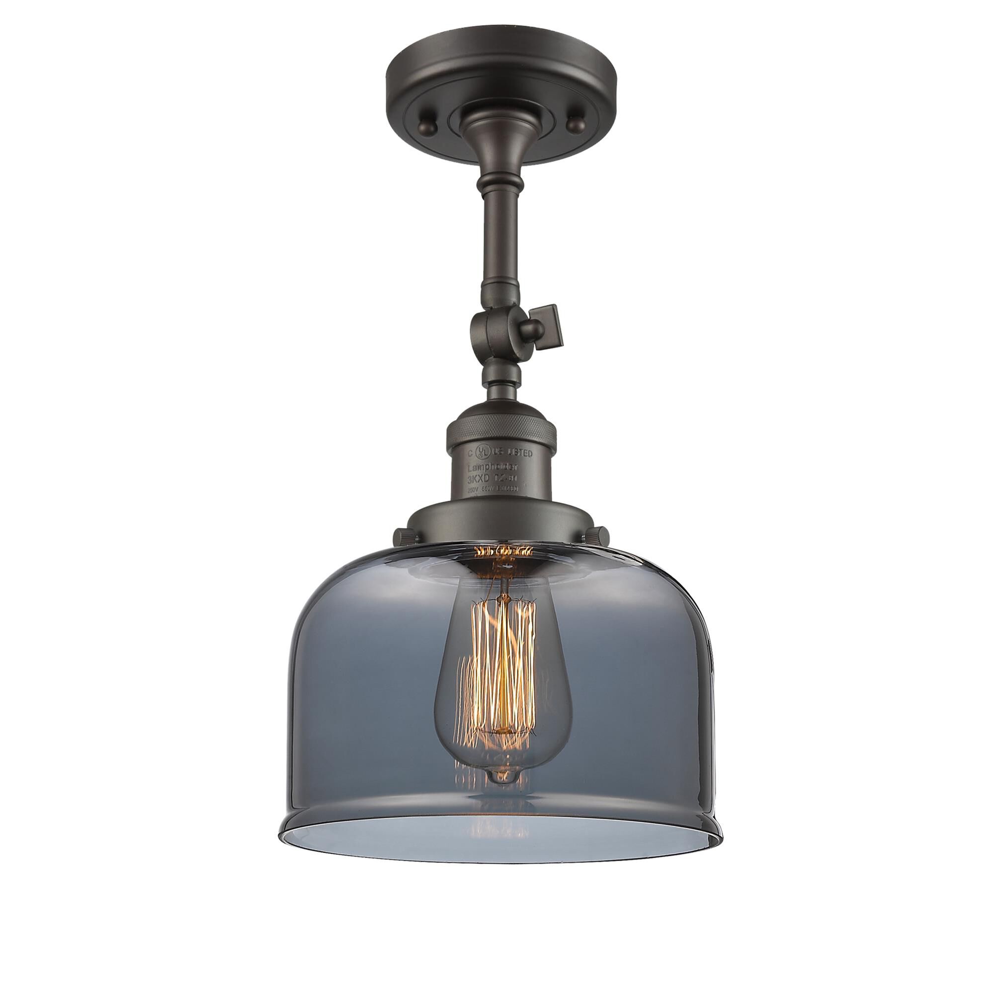 Shown in Oil Rubbed Bronze finish and Plated Smoked glass