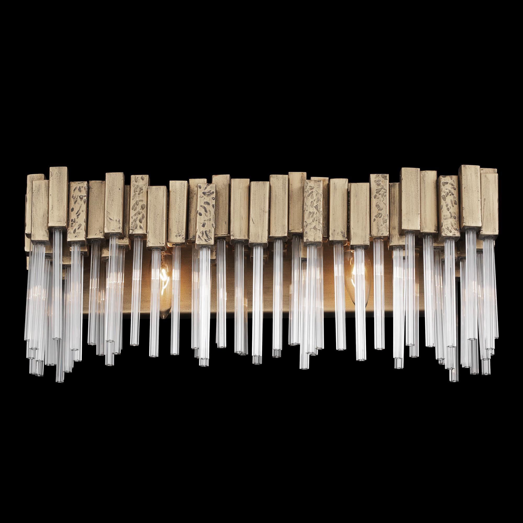 Shown in Havana Gold finish and Clear Fluted glass