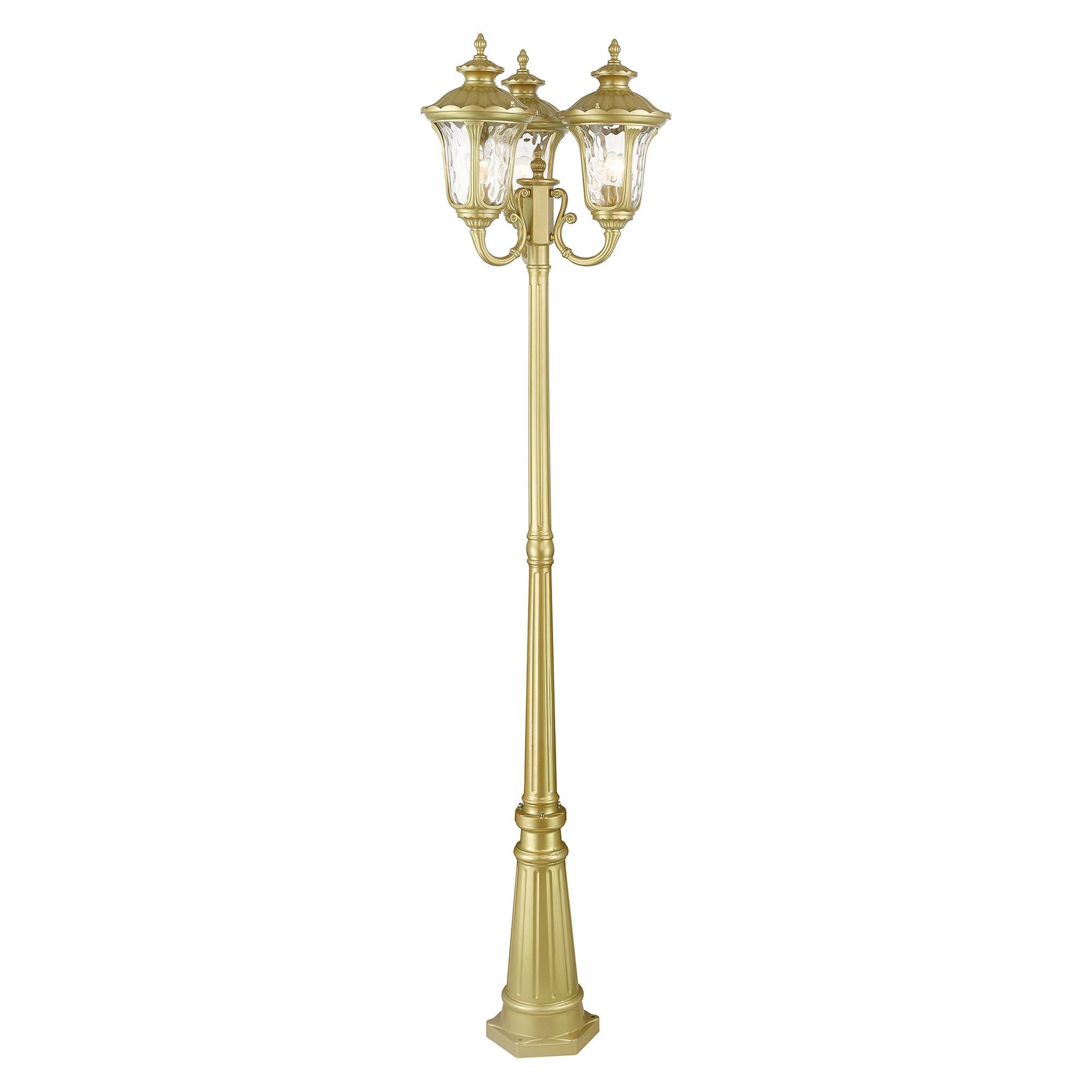 Shown in Soft Gold finish and Hand Blown Clear Water  glass