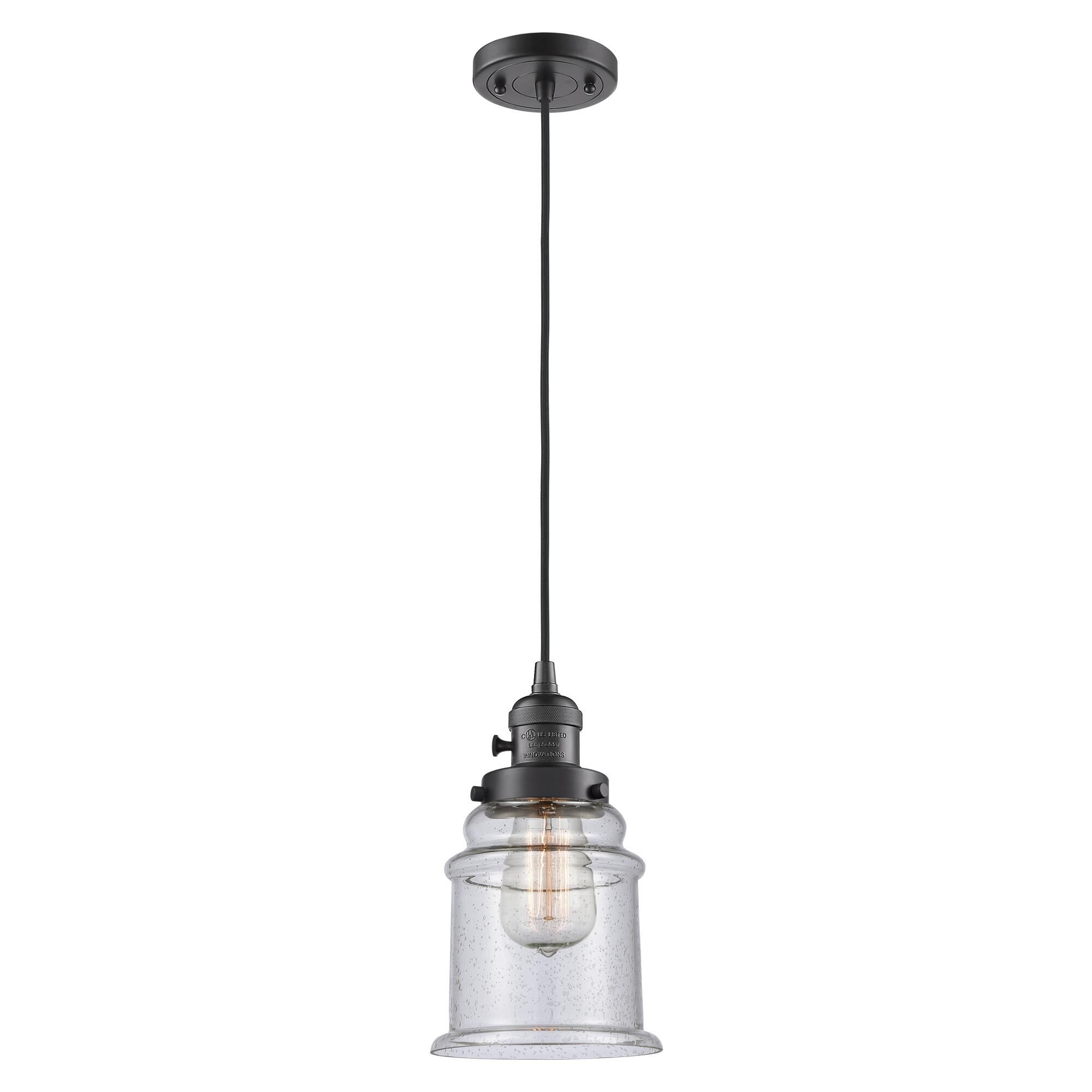 Shown in Oil Rubbed Bronze finish and Seedy glass
