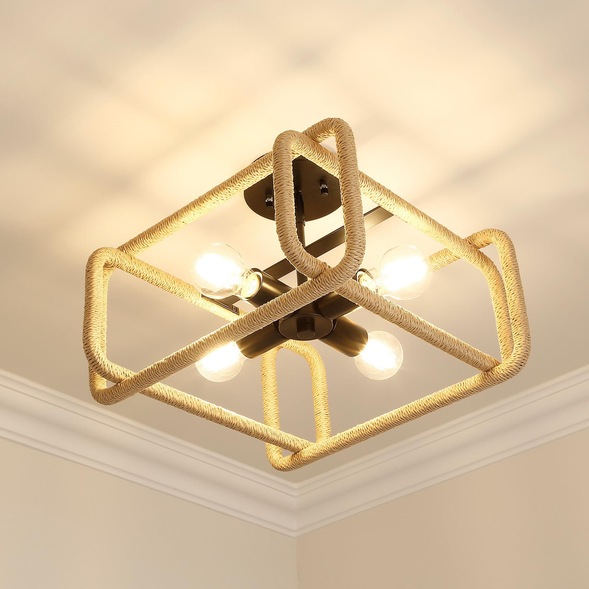 Camden 16 Inch Semi Flush Mount by Golden Lighting