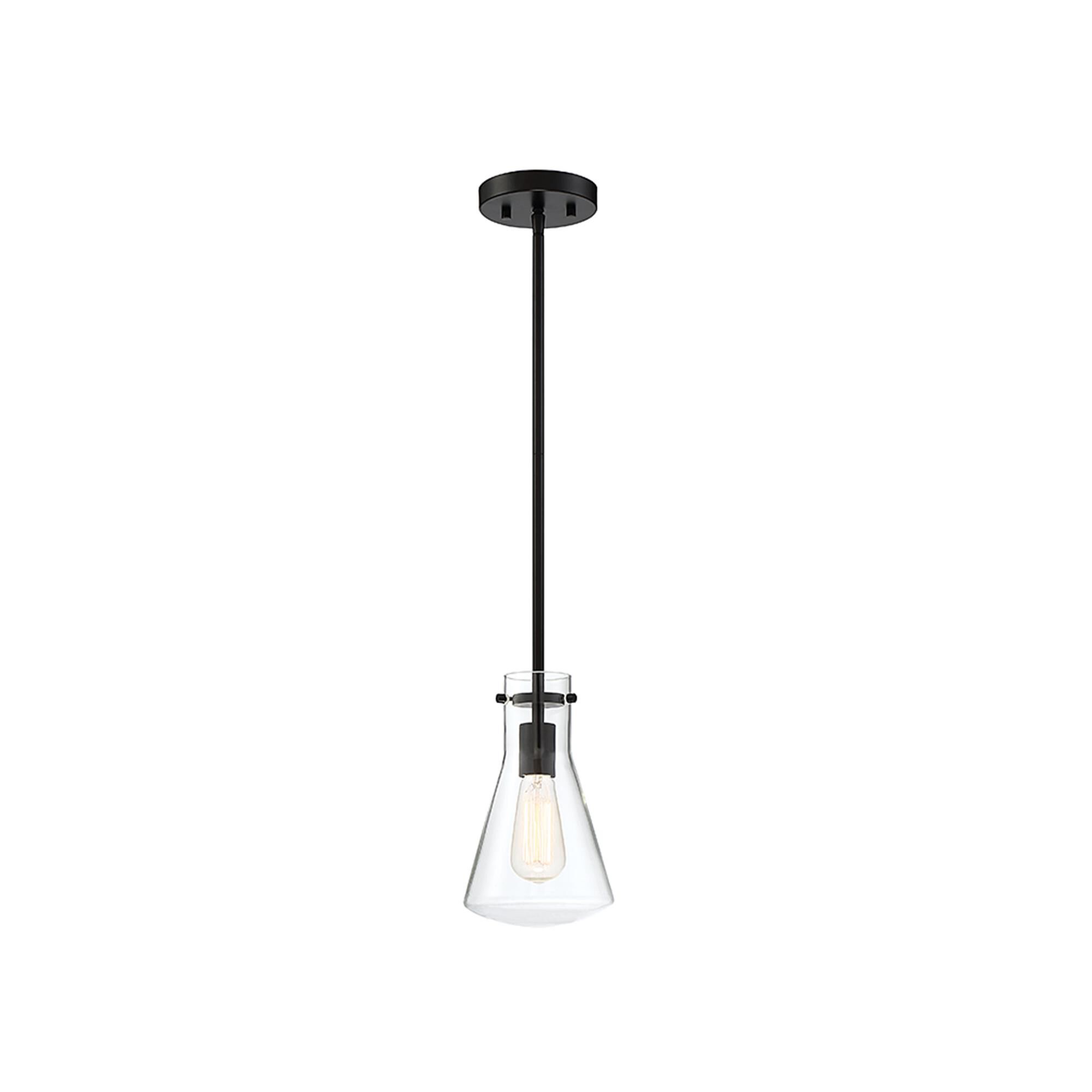 Shown in Matte Black finish and Clear glass