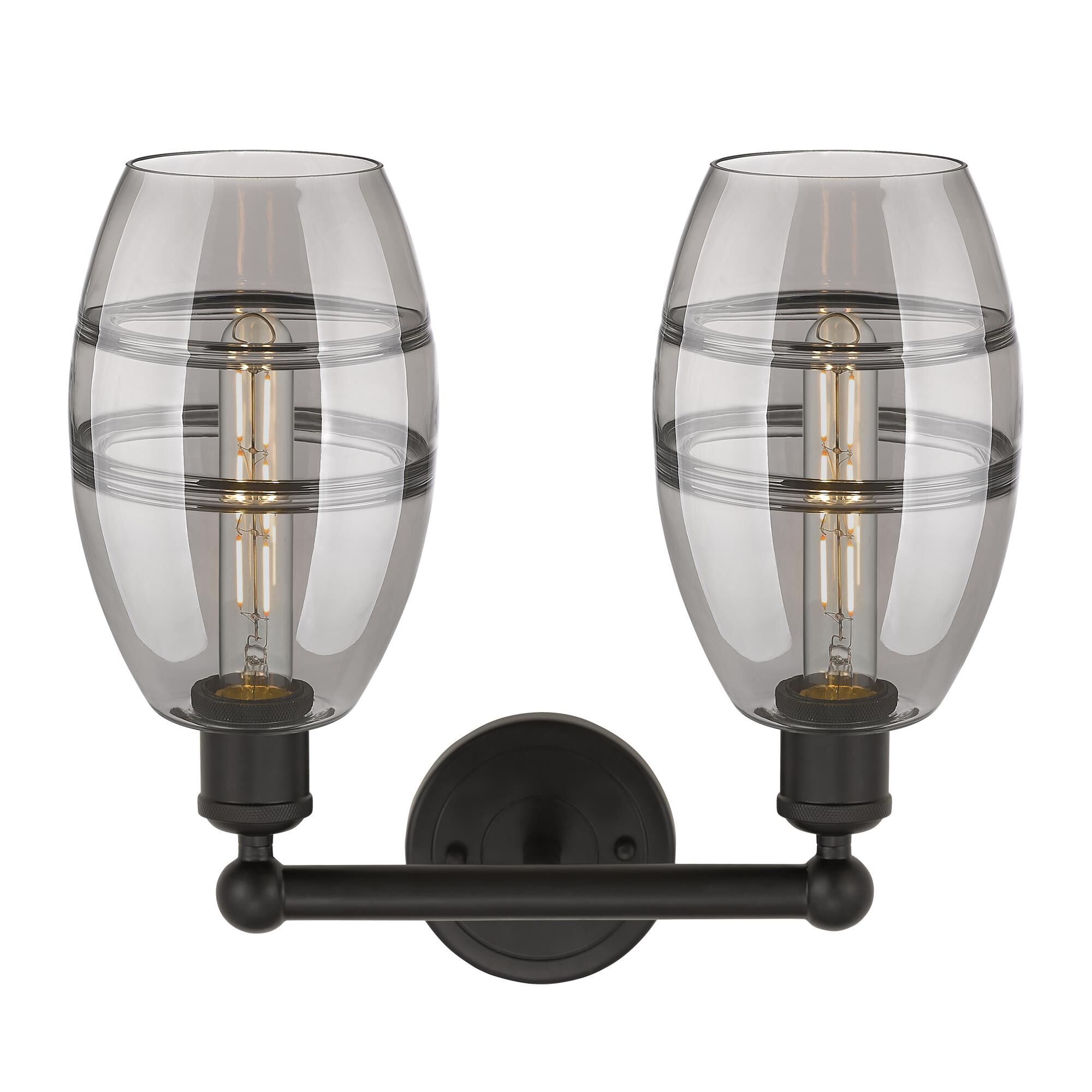 Shown in Oil Rubbed Bronze finish and Light Smoke glass