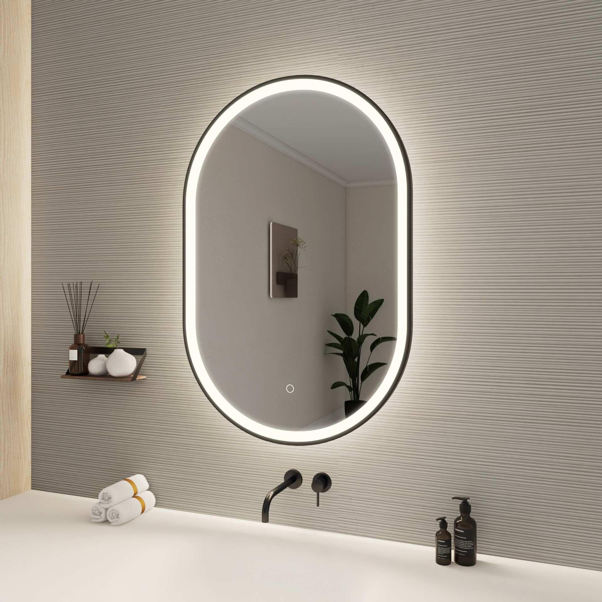 Harmoni 36 Inch Oval LED Lighted Mirror by Elegant Decor