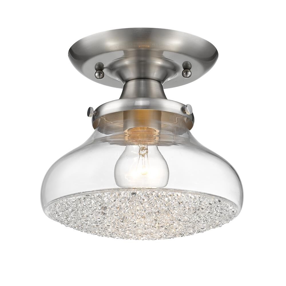 Asha 8 Inch 1 Light Semi Flush Mount by Golden Lighting
