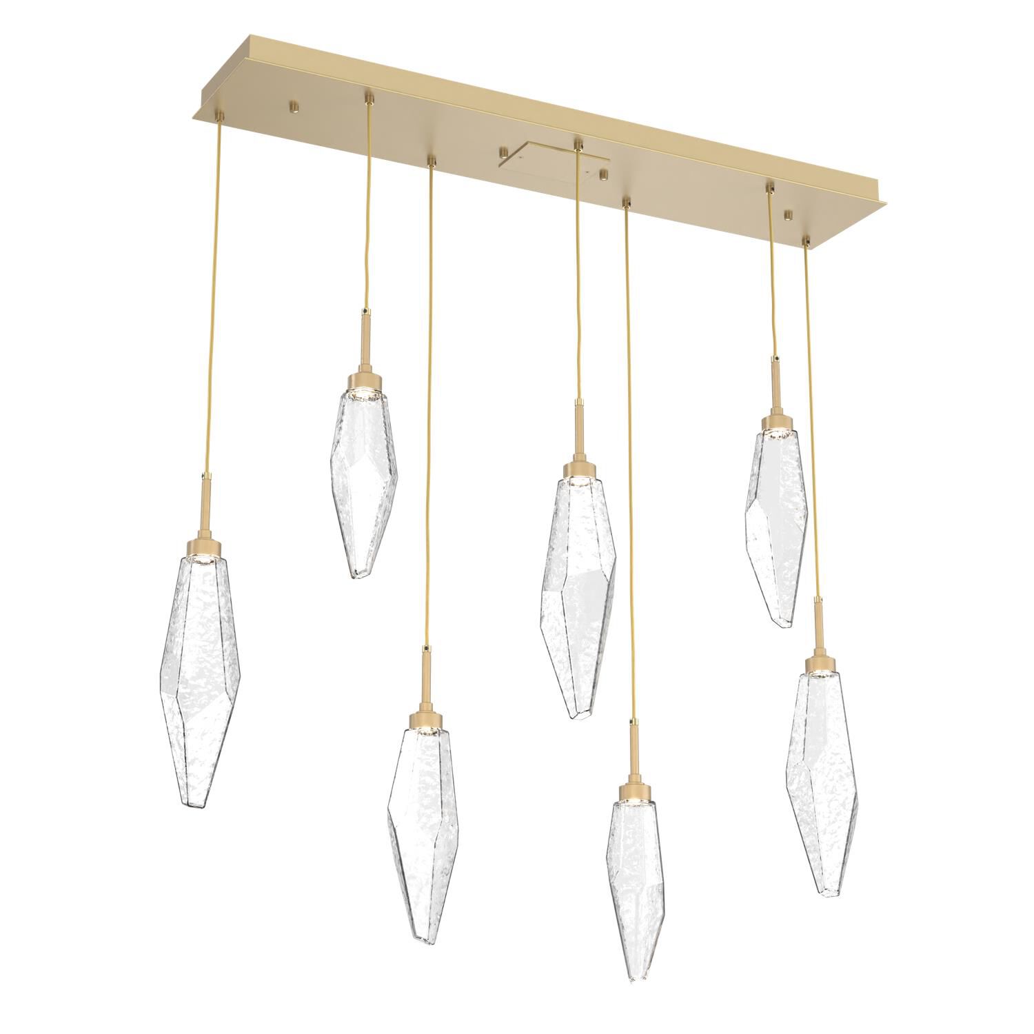 Rock Crystal 44 Inch 7 Light LED Linear Suspension Light by Hammerton Studio