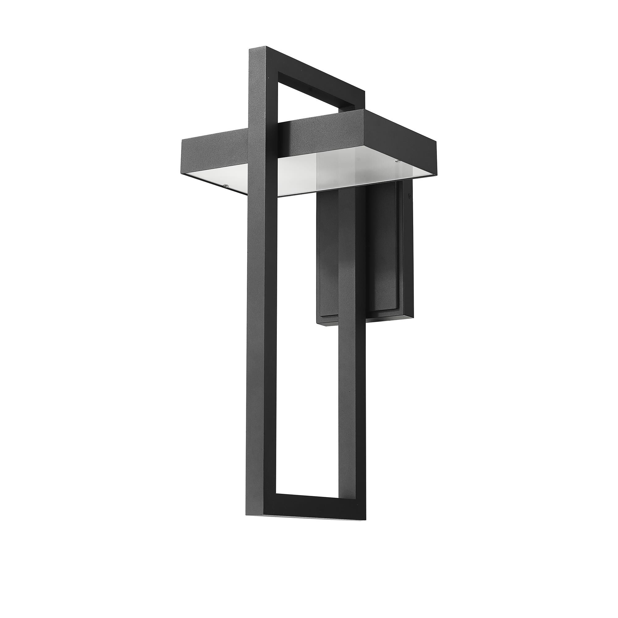 Shown in Black finish and Glass shade
