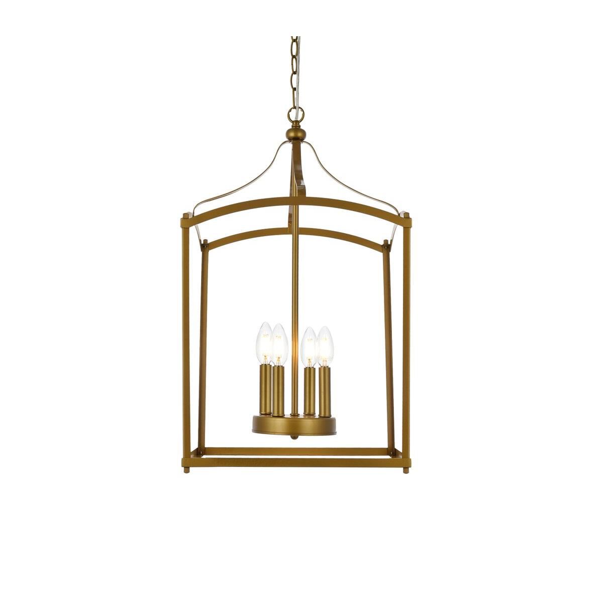 Janet 15 Inch Cage Pendant by Elegant Lighting