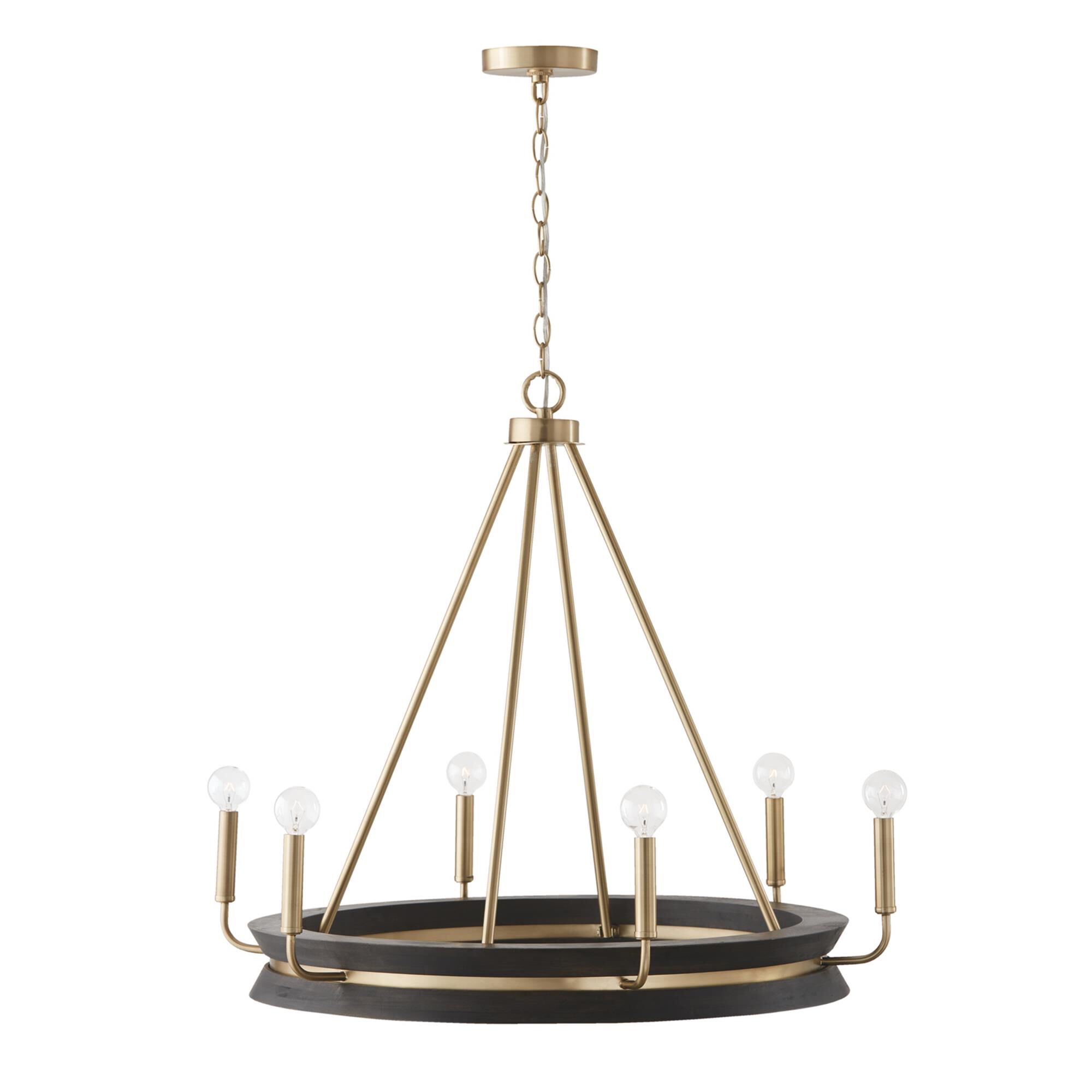 Shown in Black Stain and Matte Brass finish