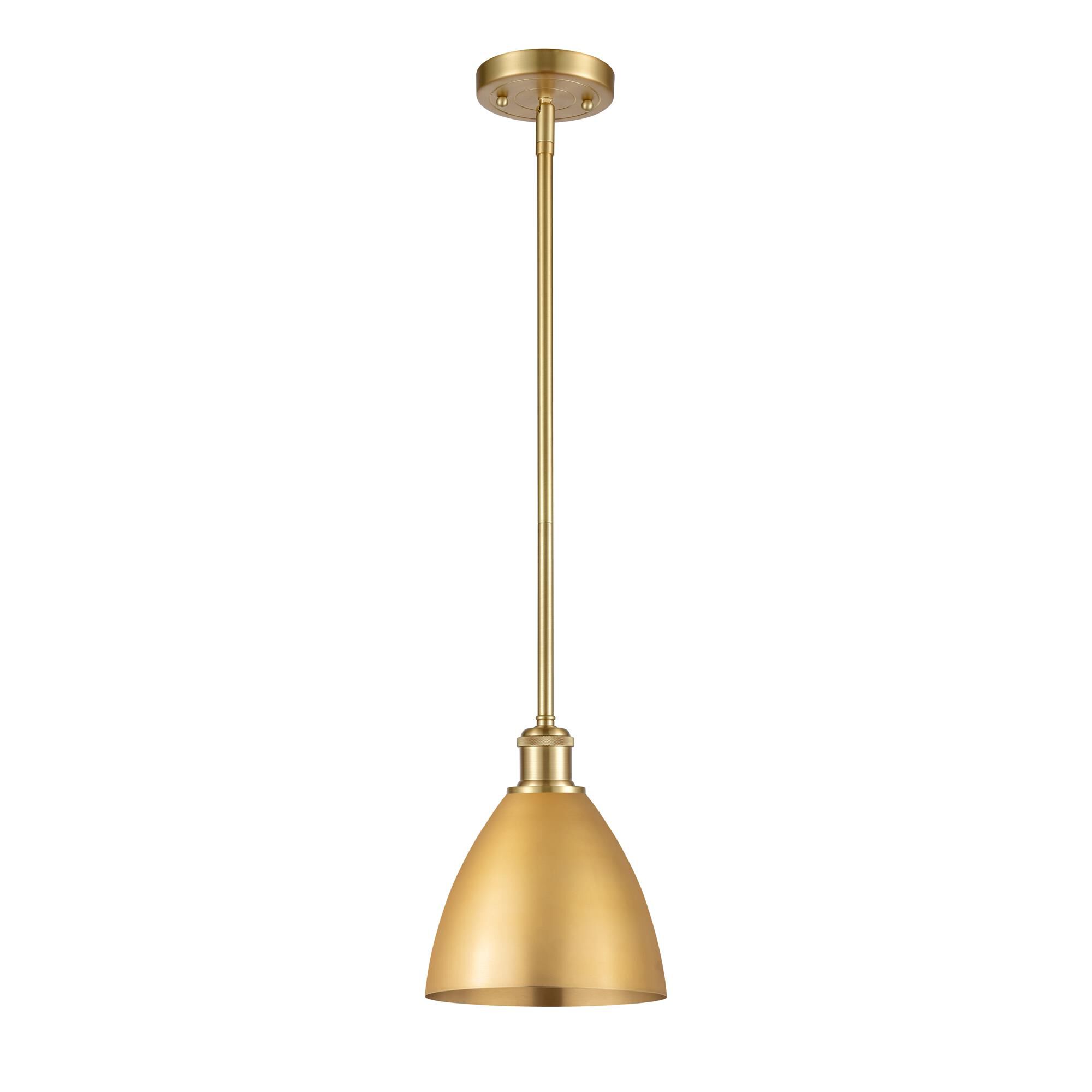 Shown in Satin Gold finish and Satin Gold Ballston Dome shade