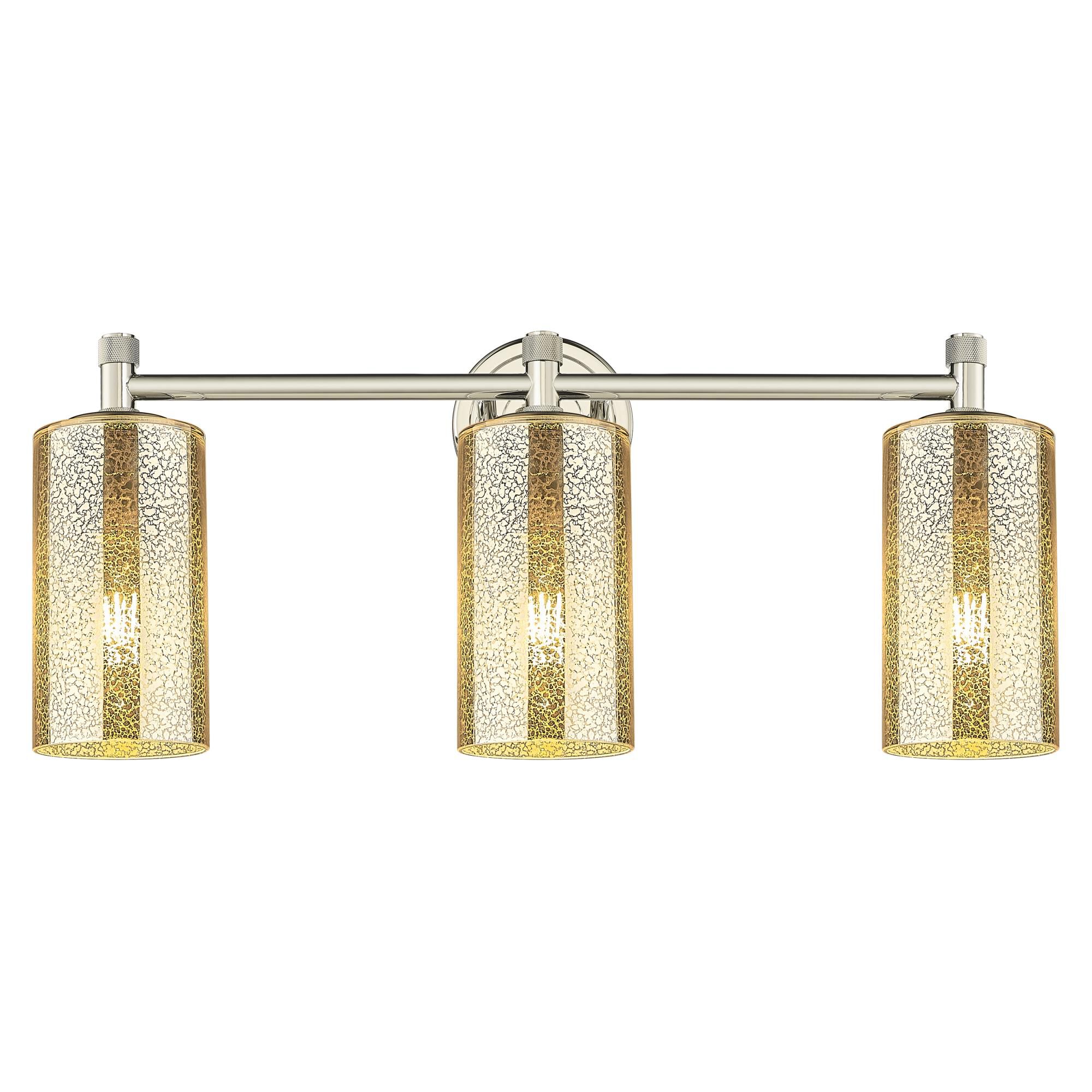Shown in Polished Nickel finish and Mercury glass