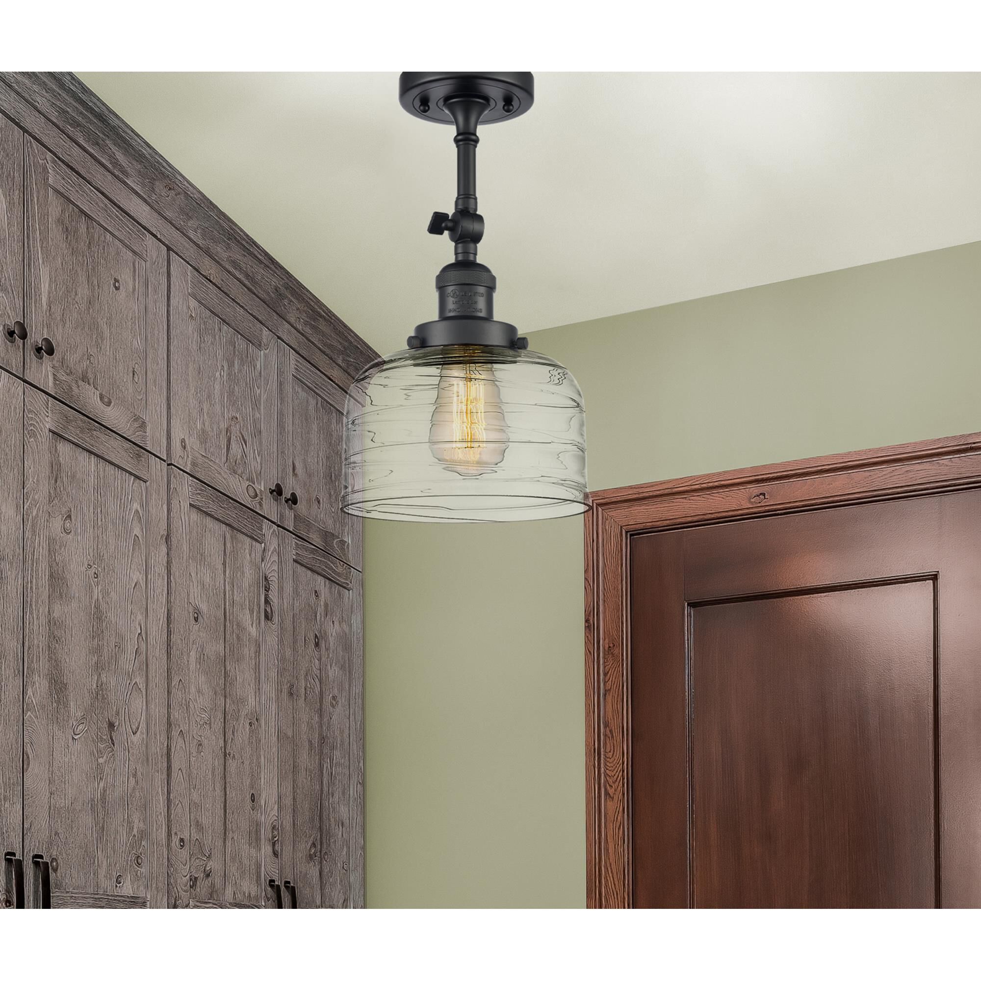 Bruno Marashlian Large Bell 8 Inch 1 Light Semi Flush Mount by Innovations Lighting