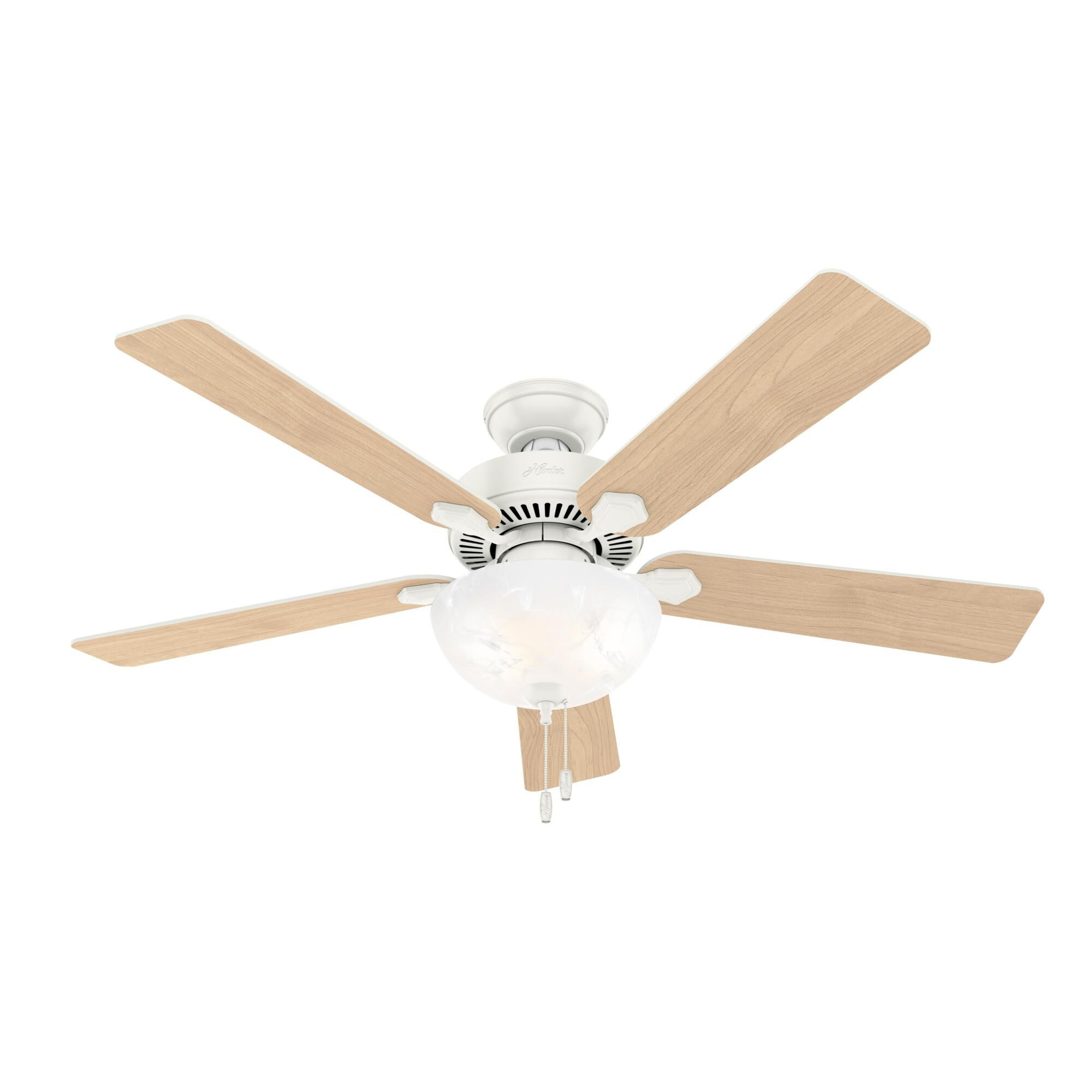 Swanson 52 Inch Ceiling Fan with Light Kit by Hunter Fan