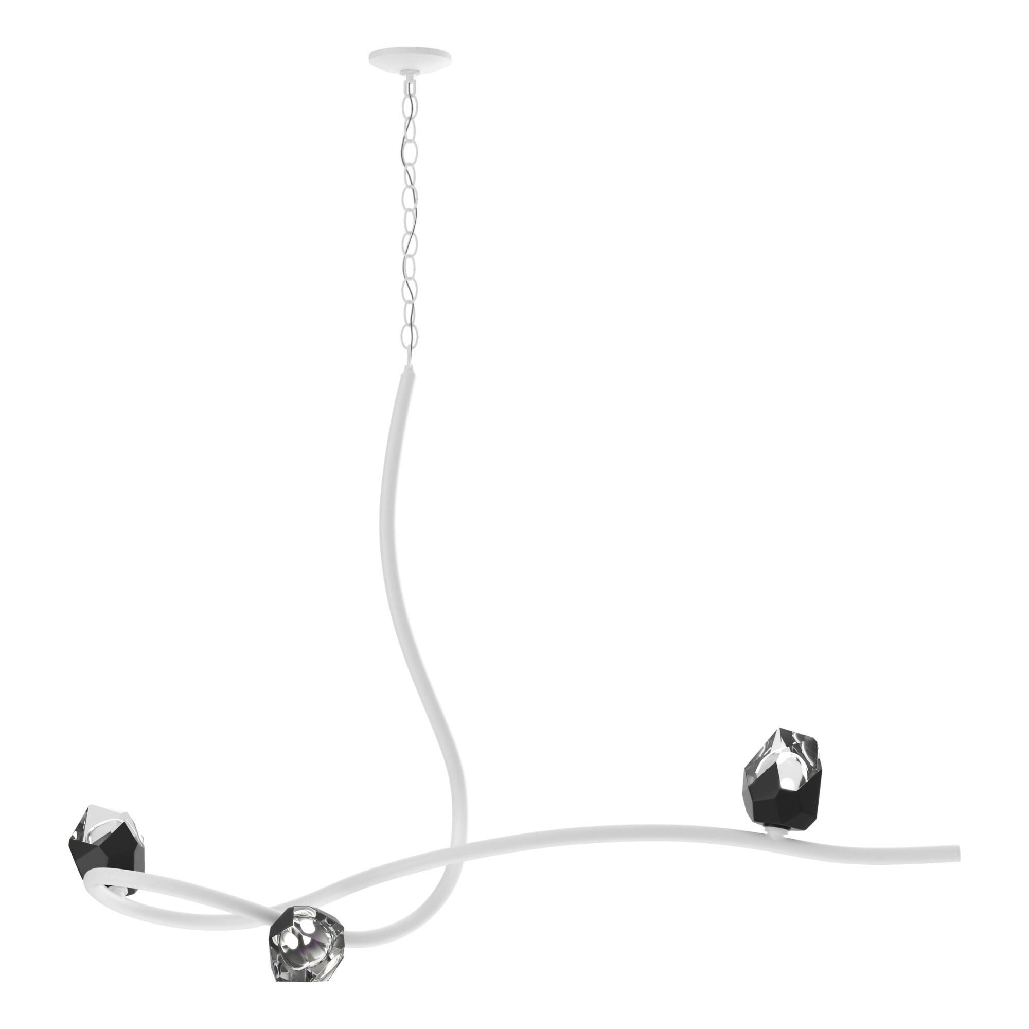 Shown in White finish and Black Crystal glass