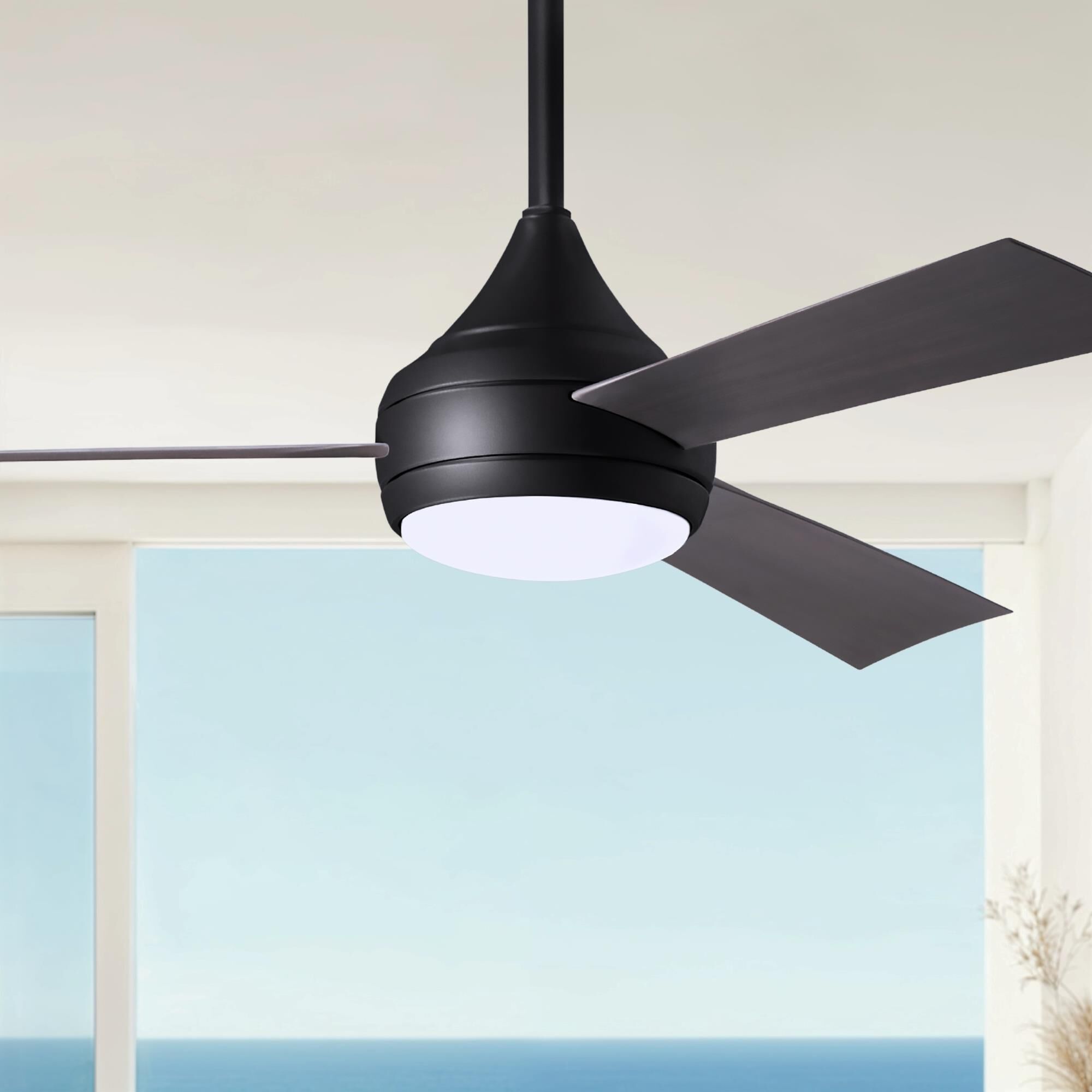 Donaire Outdoor Coastal Wet Rated 52 Inch Ceiling Fan with Light Kit by Matthews Fan Company