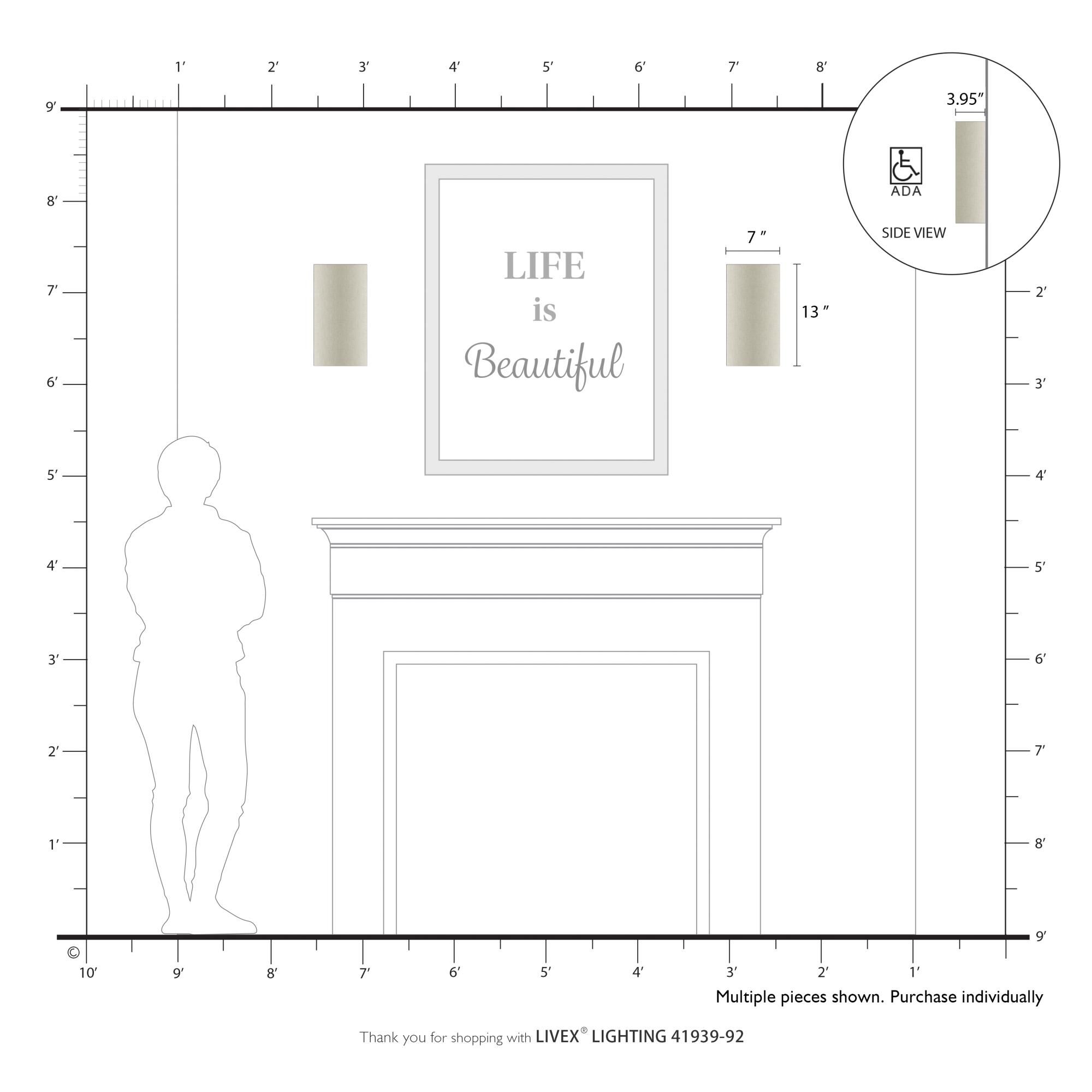 Manorwood 13 Inch Wall Sconce by Livex Lighting