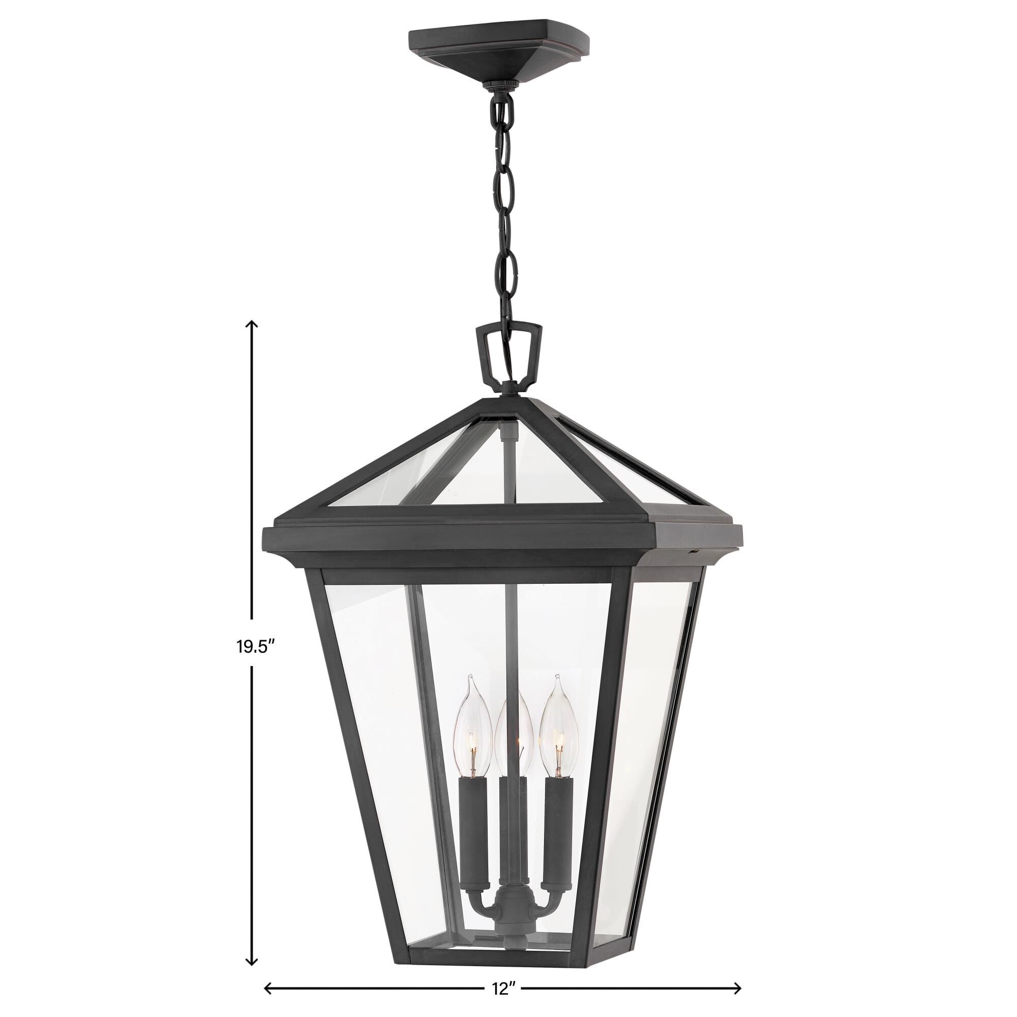 Shown in Museum Black finish and Clear glass