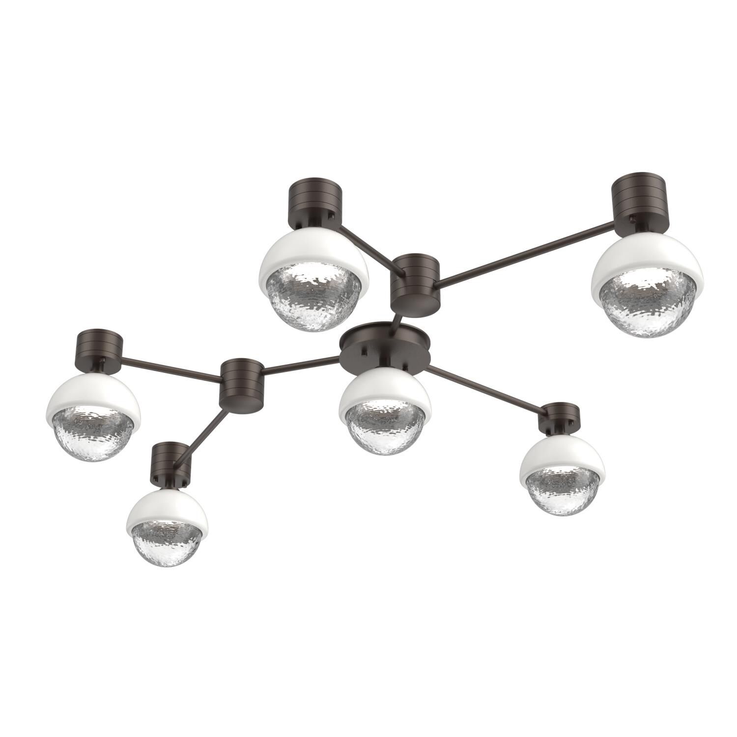 Shown in Flat Bronze finish and Clear glass and Salt White accent