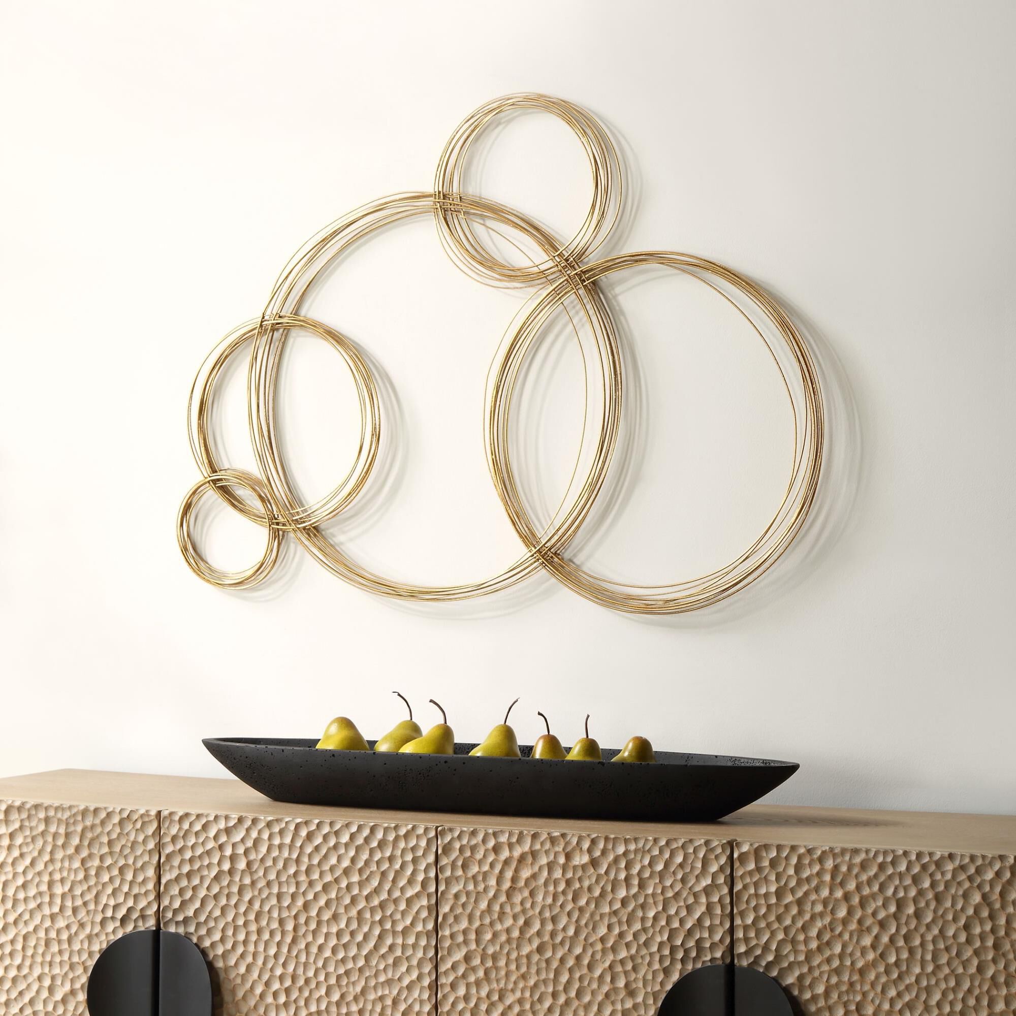 Renee Wightman Golden Bubbles 34 Inch Other Wall Accent by Uttermost