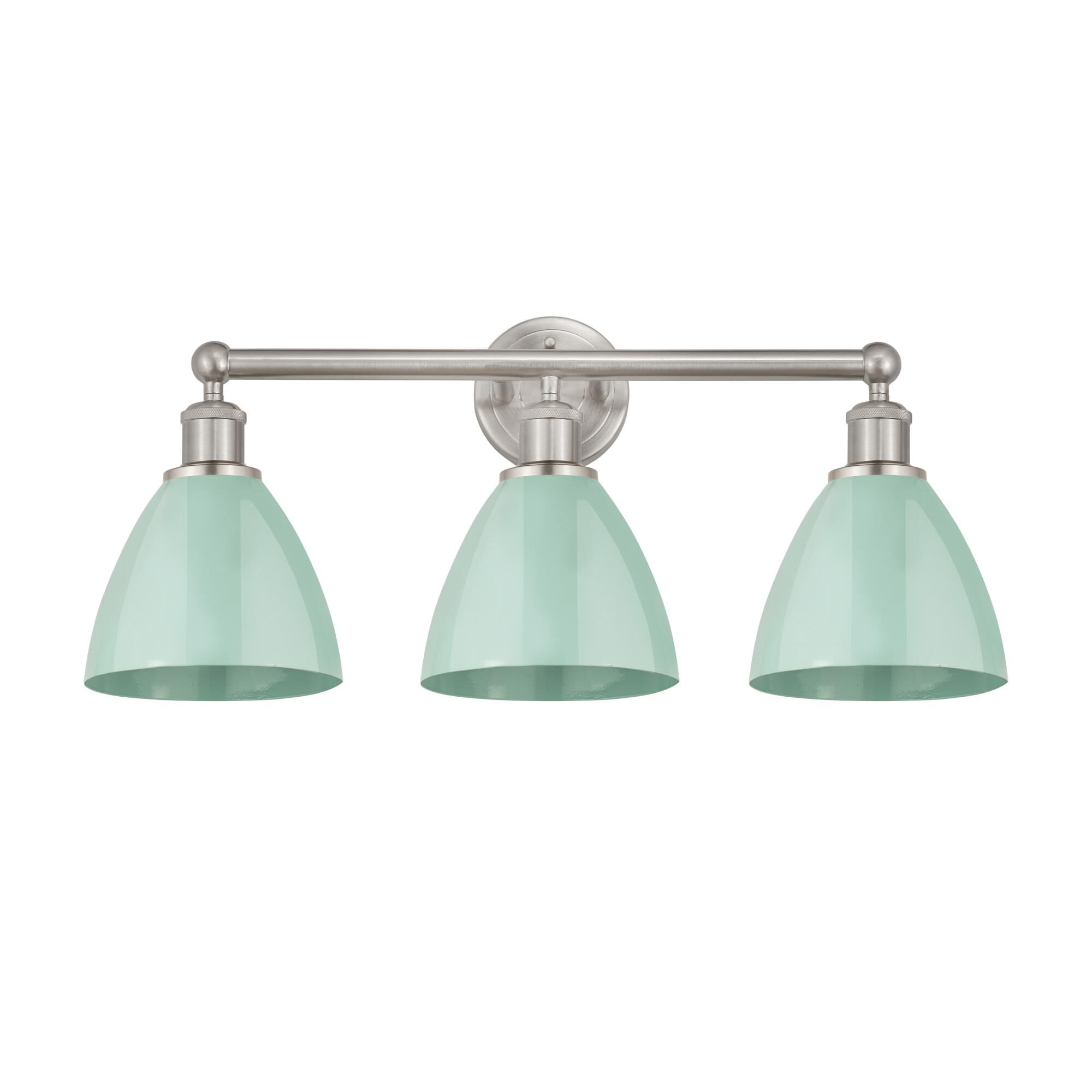 Shown in Satin Nickel finish and Seafoam shade