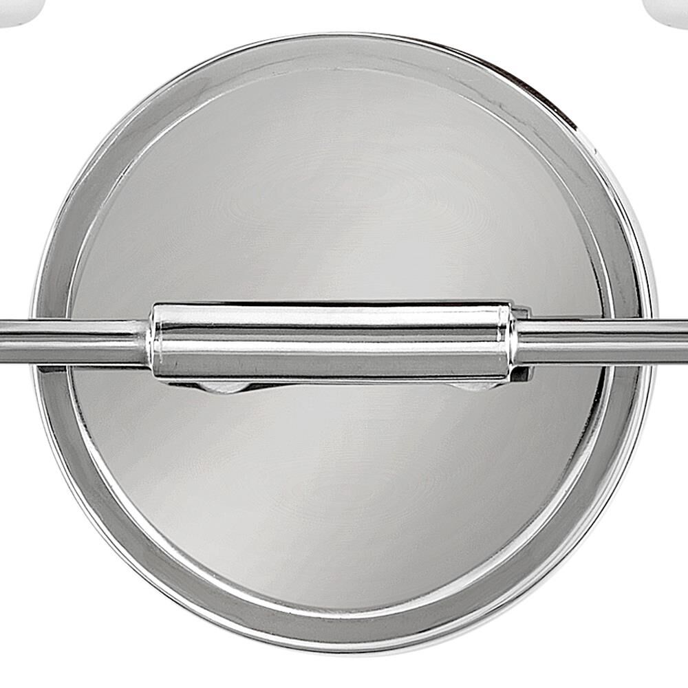 Shown in Chrome finish and White glass