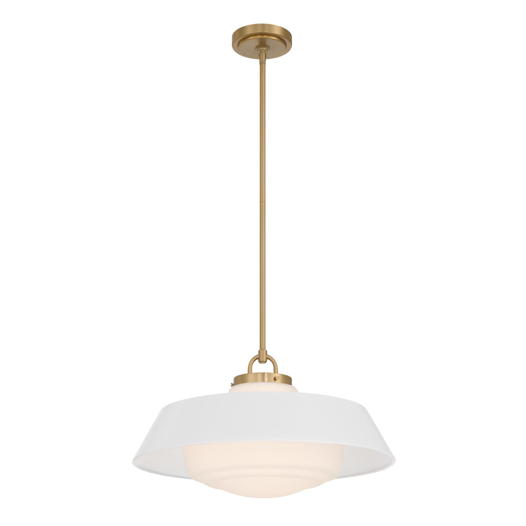 Shown in Vibrant Gold finish and Steel glass and Steel shade