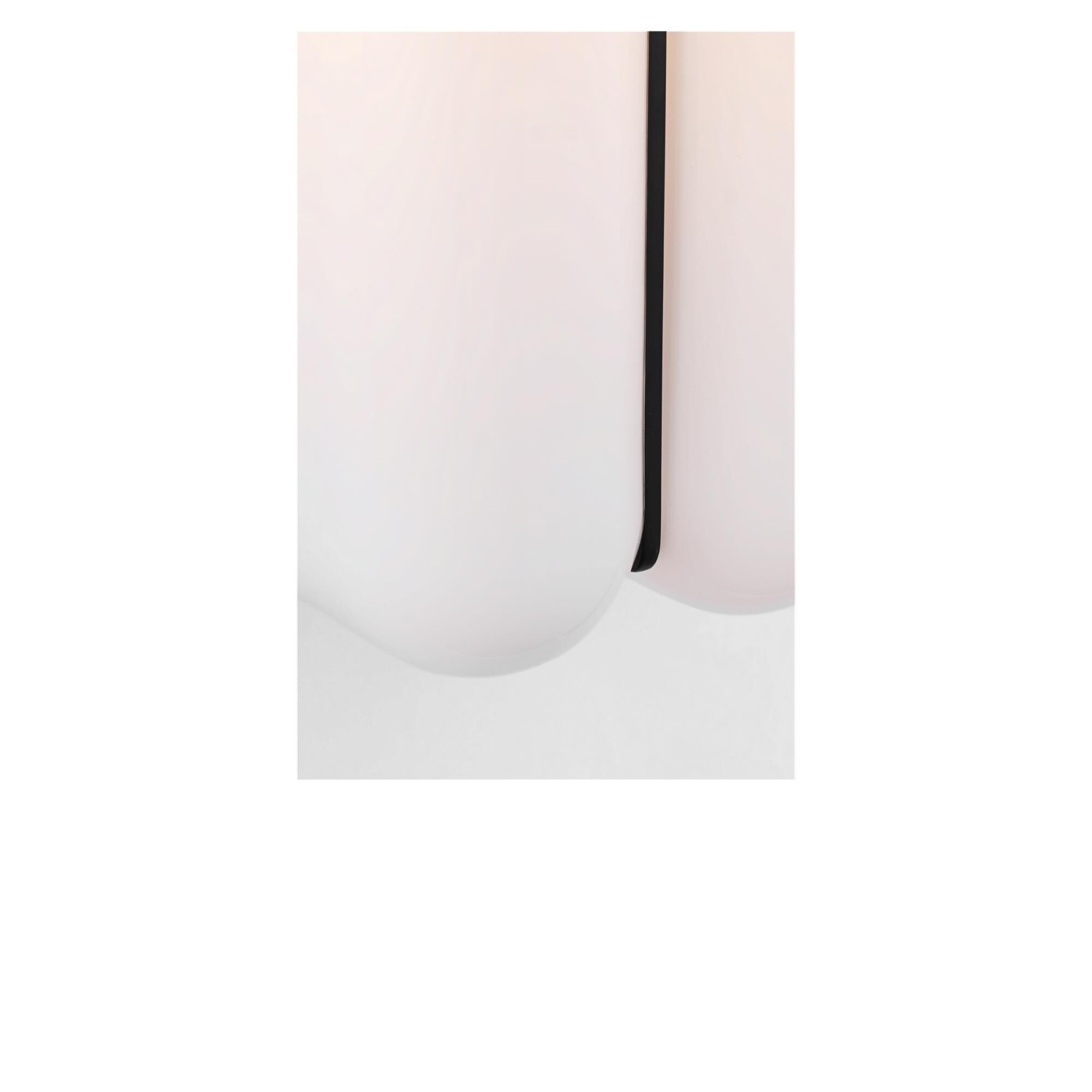 Shown in Aged Iron finish and Milk glass