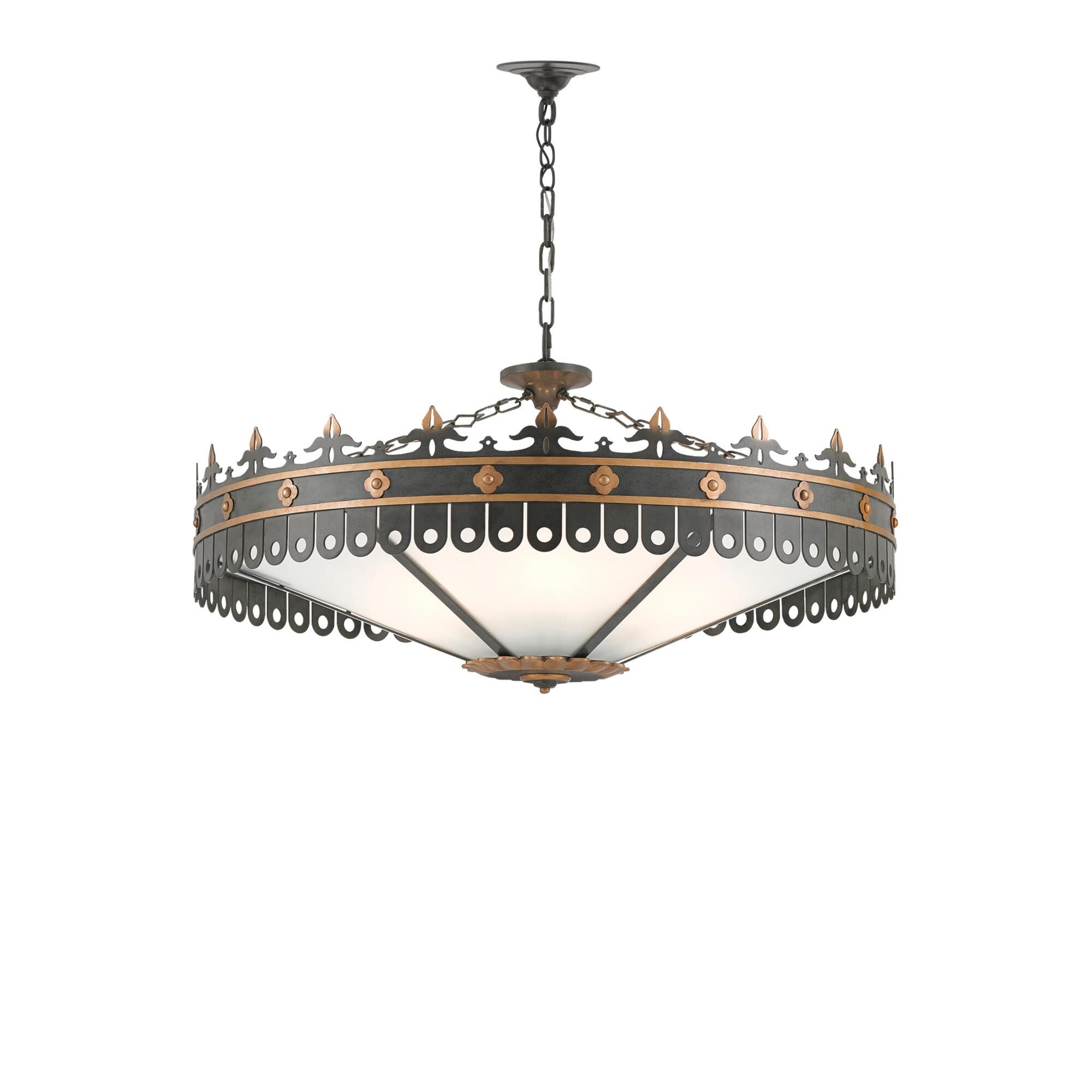 Berkeley 40 Inch 6 Light Chandelier by Currey and Company
