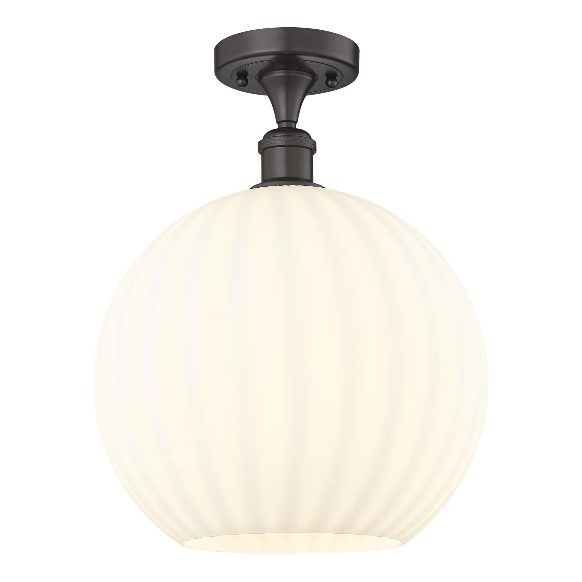 Bruno Marashlian White Venetian 12 Inch Semi Flush Mount by Innovations Lighting