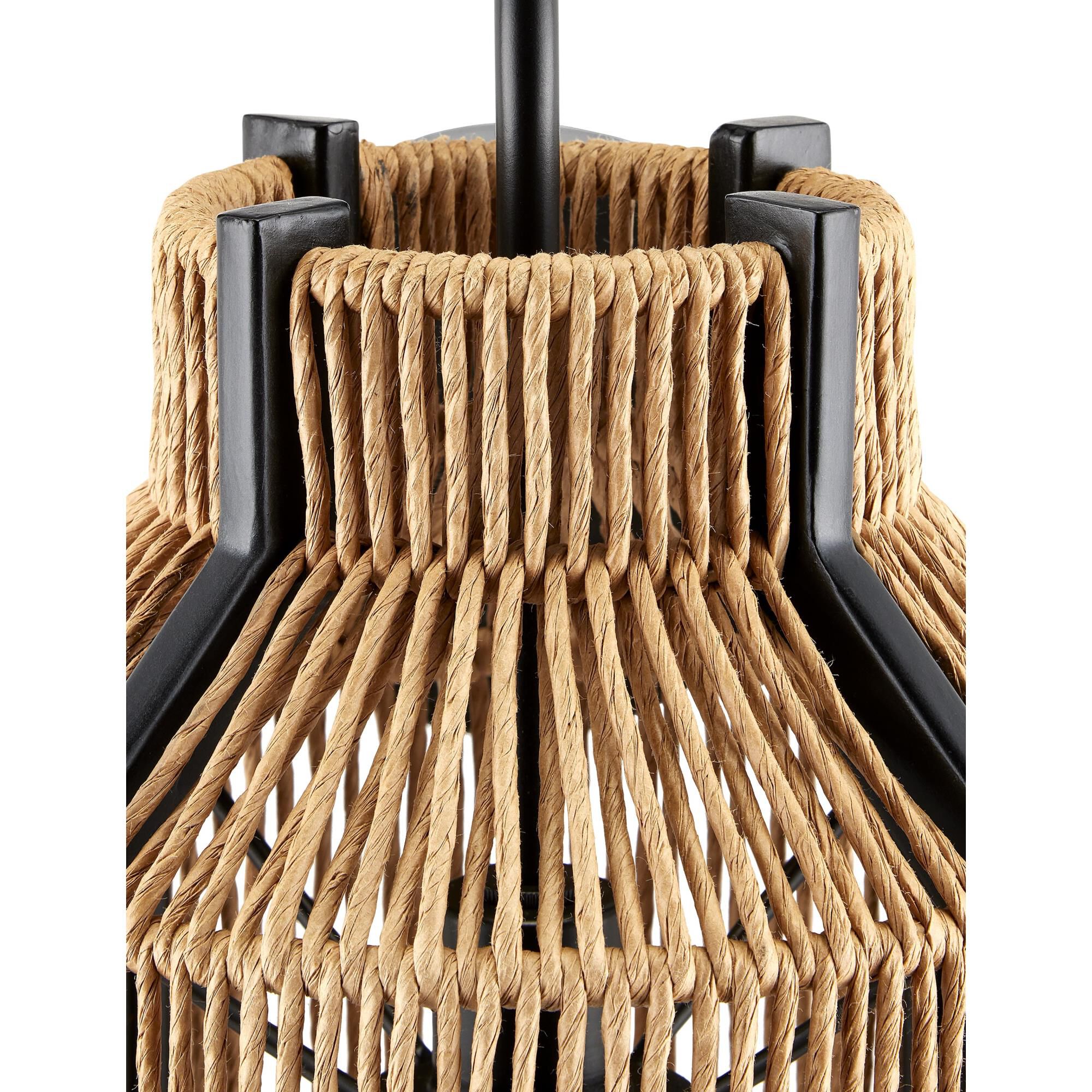 Shown in Kraft Paper Twine and Satin Black finish