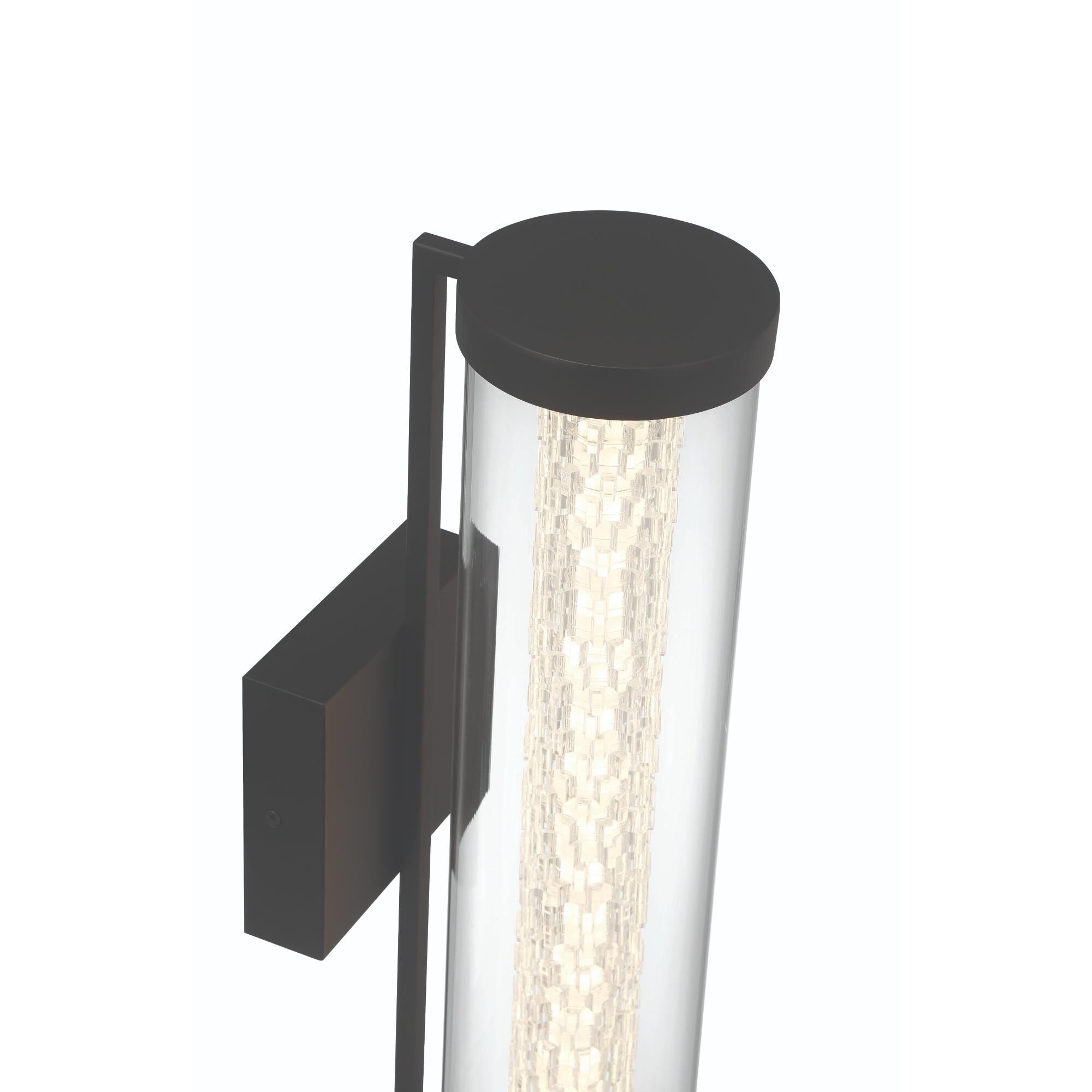 Shown in Black finish and Pitch Clear Crystal glass